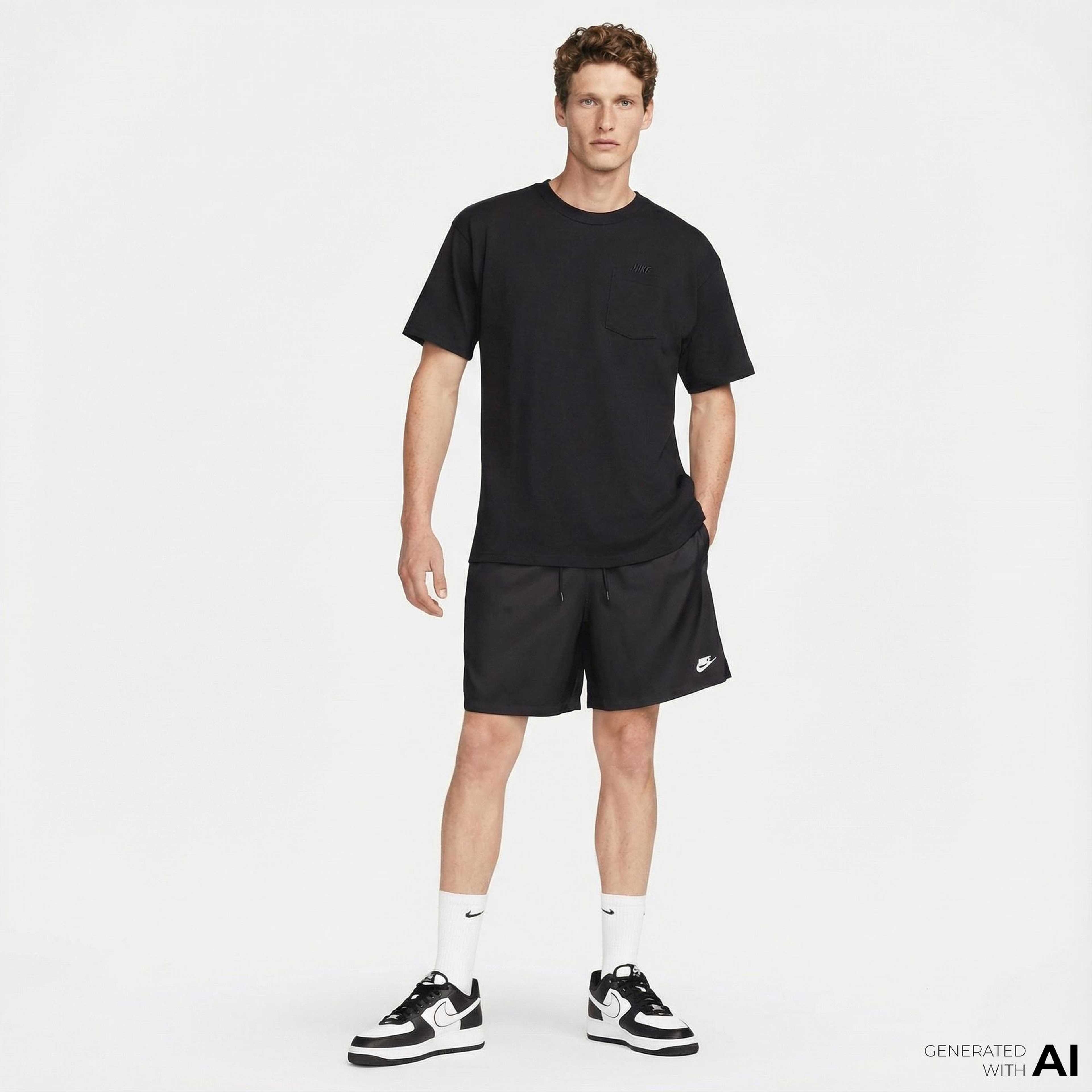 Nike Club Flow Erkek Siyah Şort