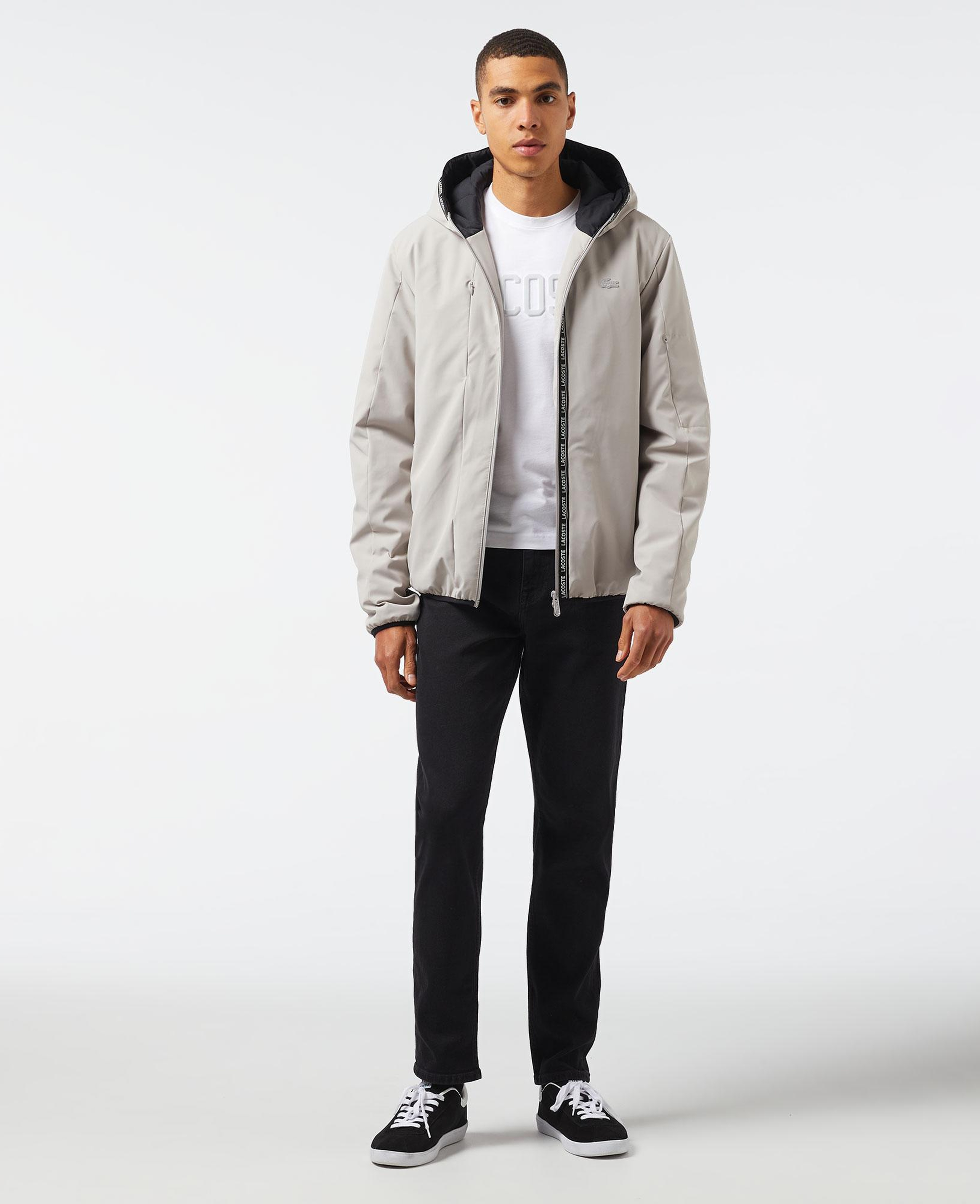 Erkek Regular Fit Kapüşonlu Gri Mont