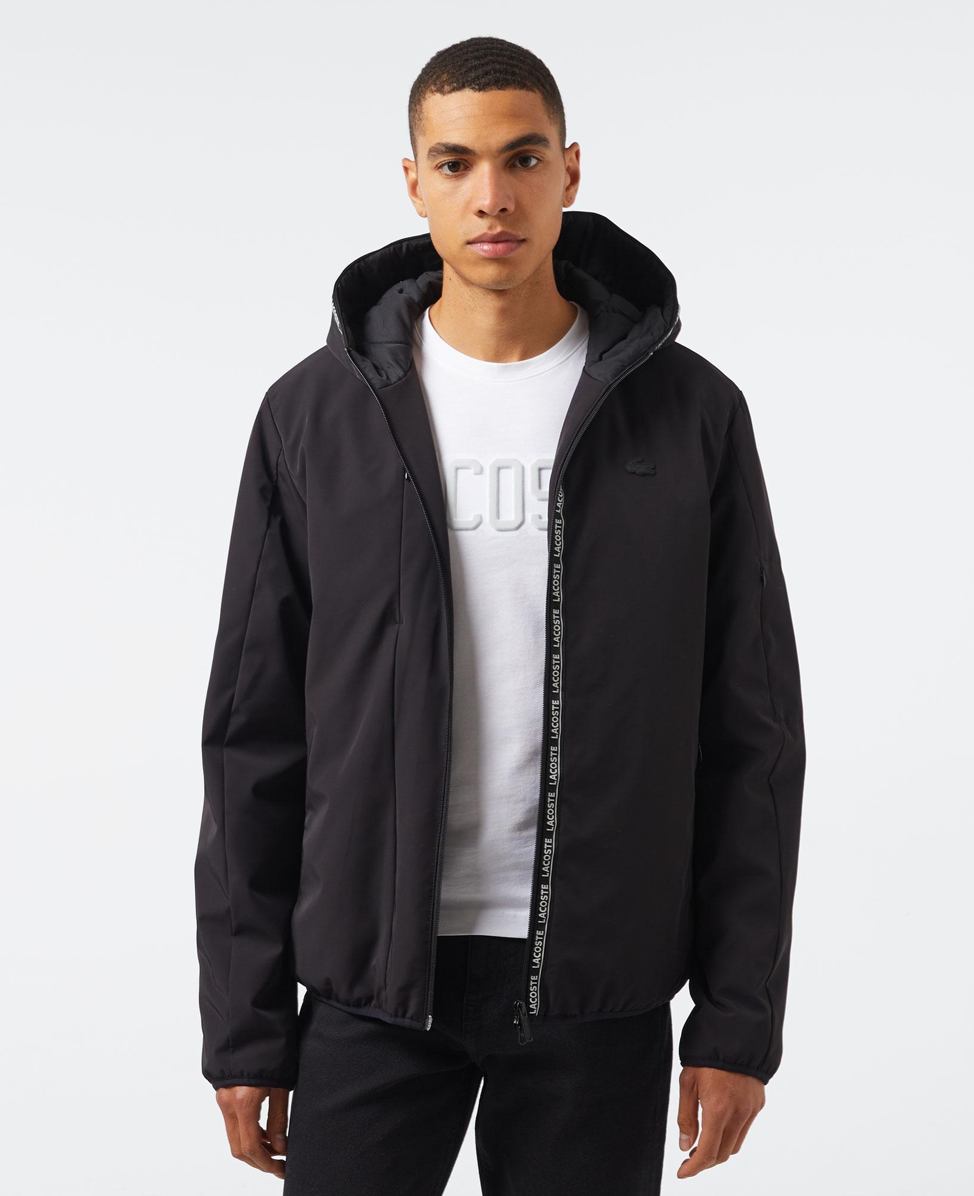 Erkek Regular Fit Kapüşonlu Siyah Mont