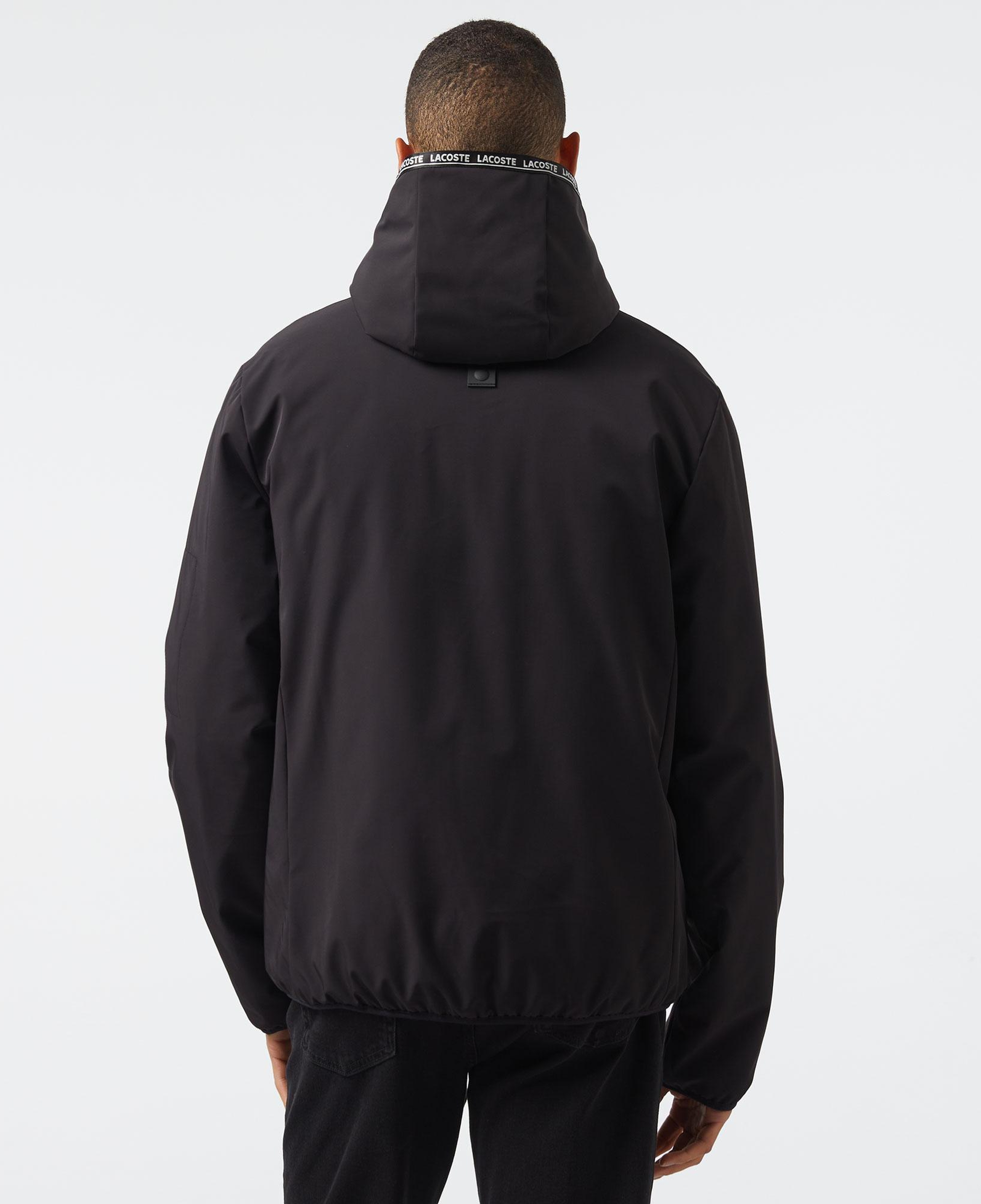 Erkek Regular Fit Kapüşonlu Siyah Mont