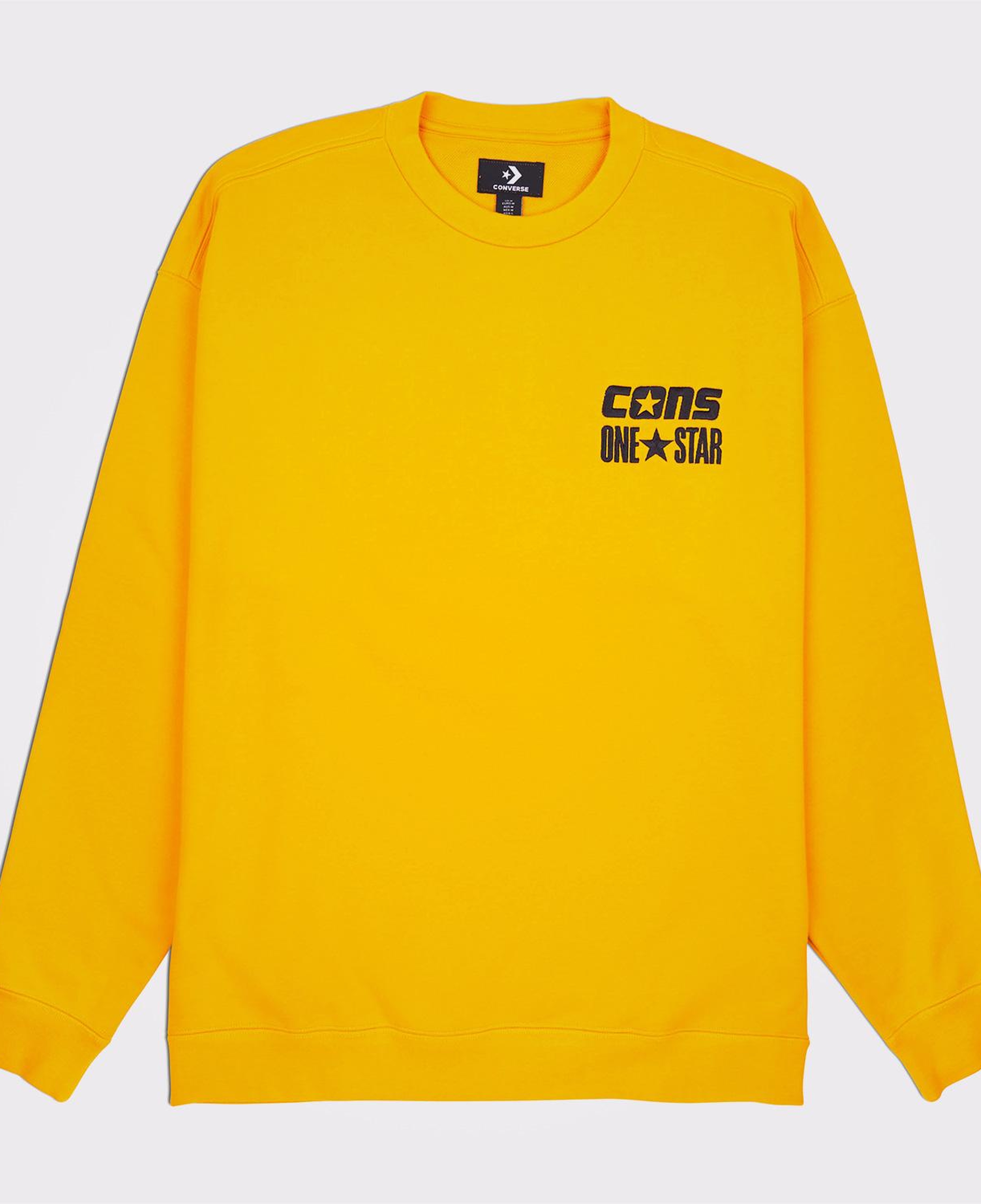 Converse Cons One Star Crew Erkek Sarı Sweatshirt
