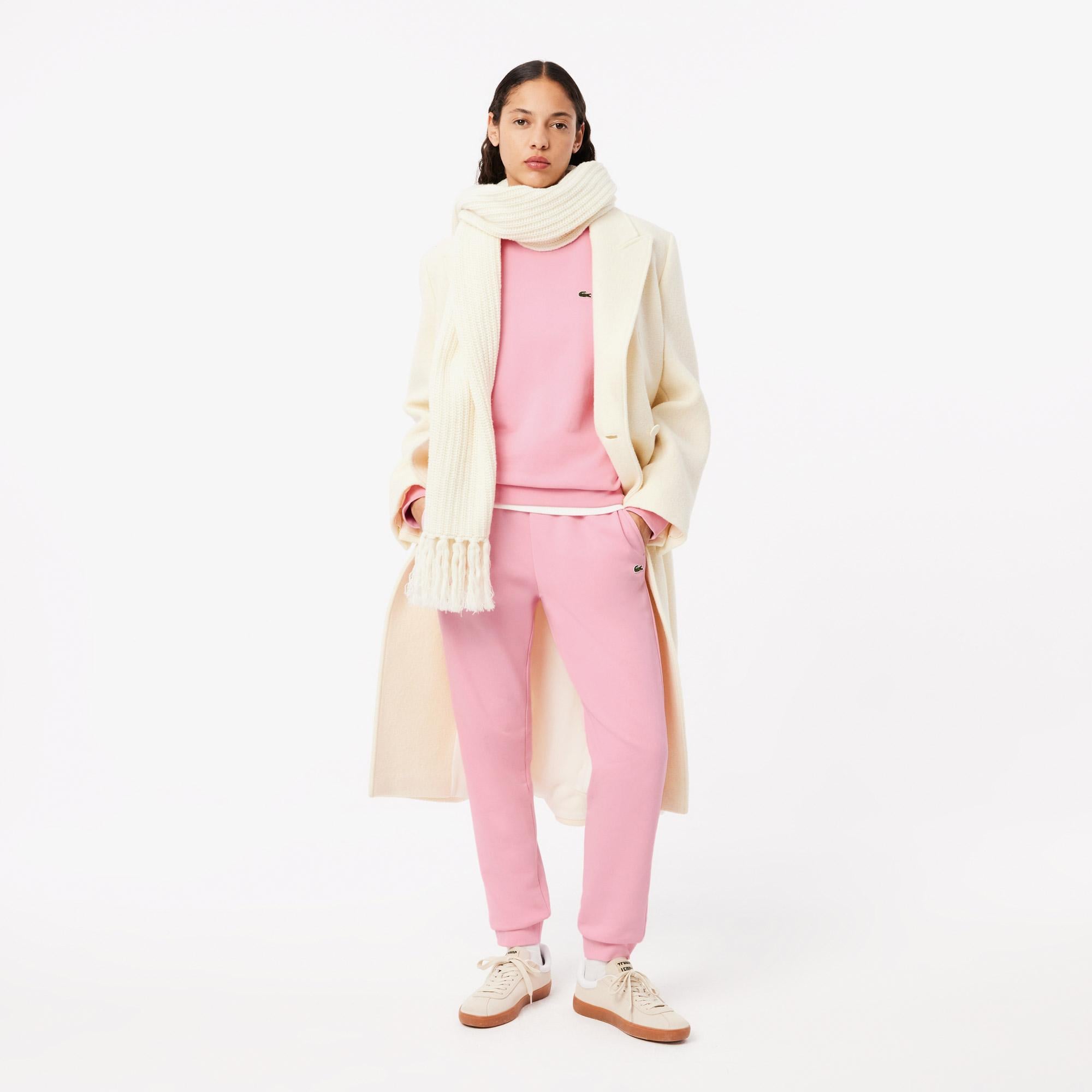 Kadın Regular Fit Bisiklet Yaka Açık Pembe Sweatshirt
