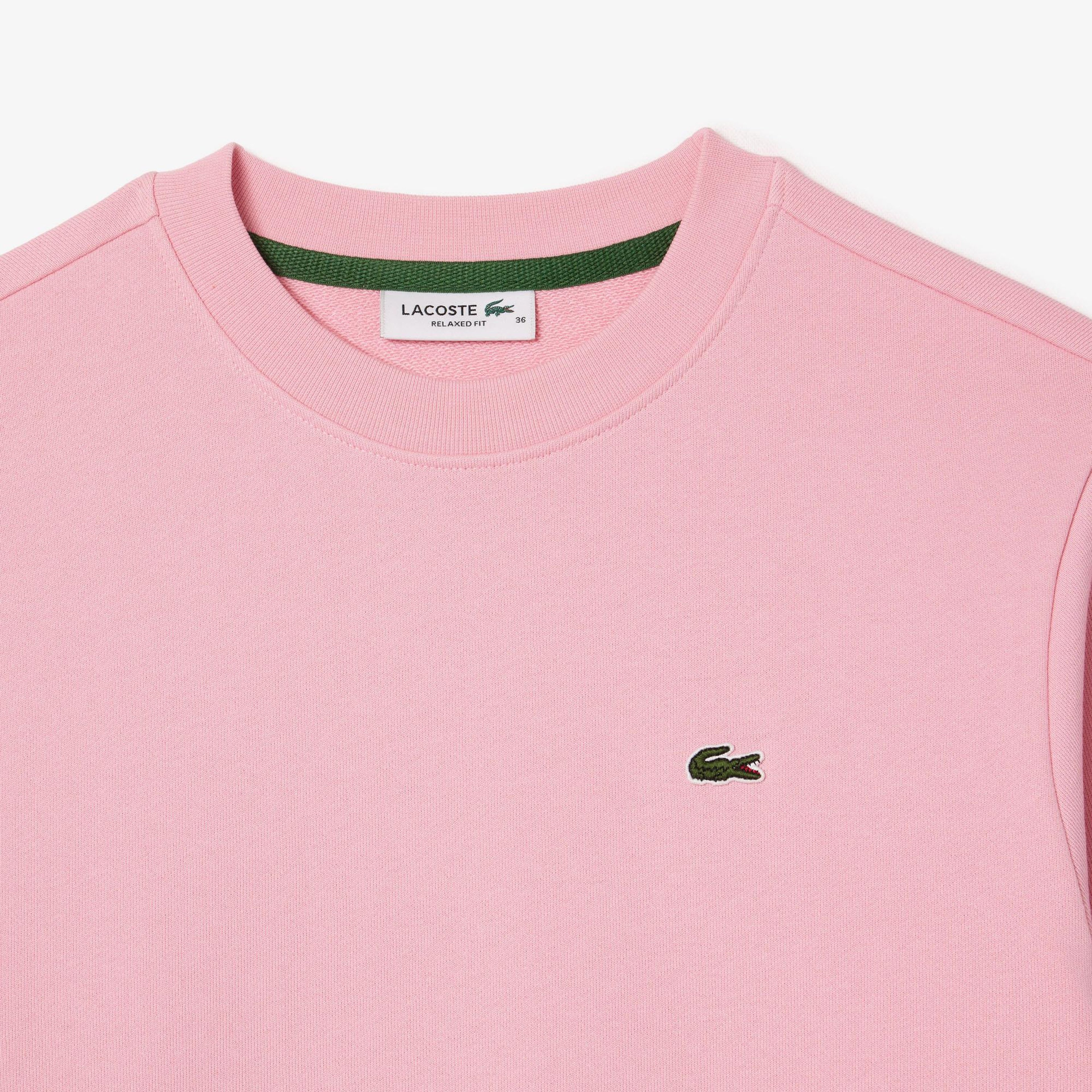 Kadın Regular Fit Bisiklet Yaka Açık Pembe Sweatshirt