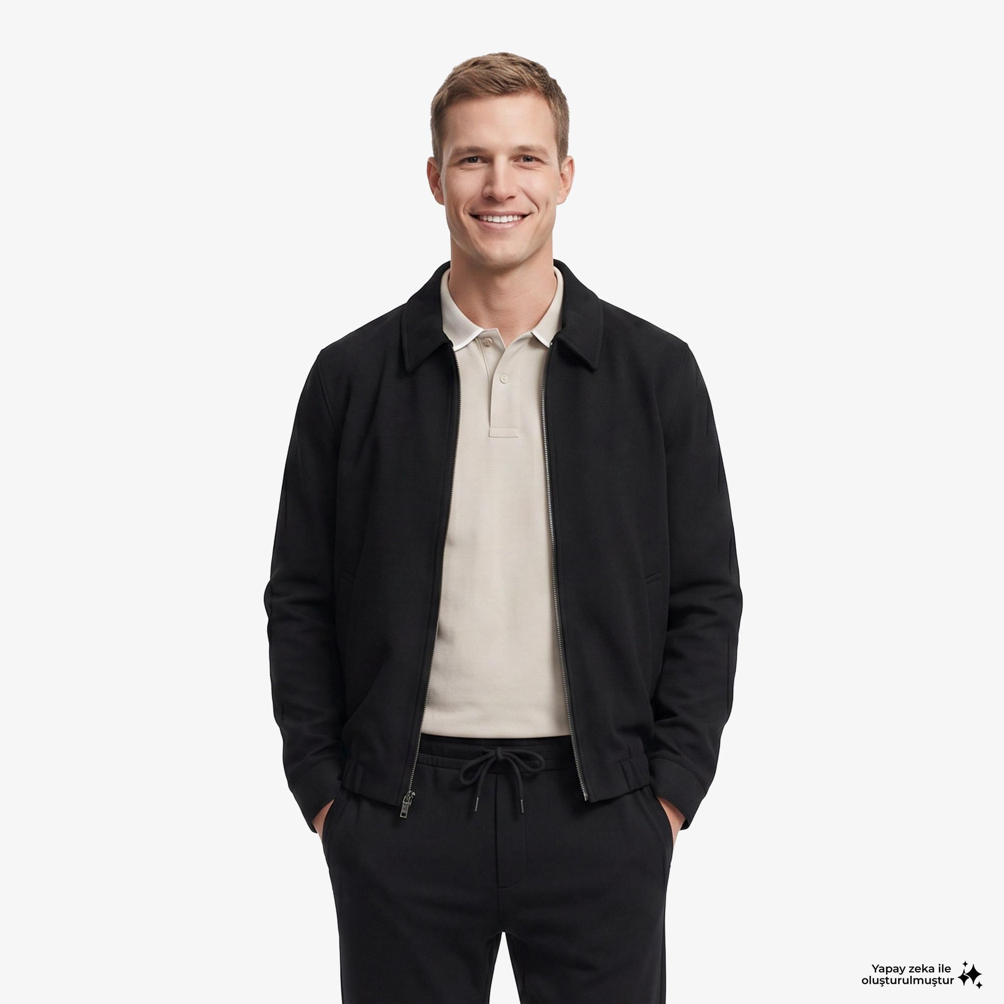 Nautica Erkek Siyah Regular Fit Ceket
