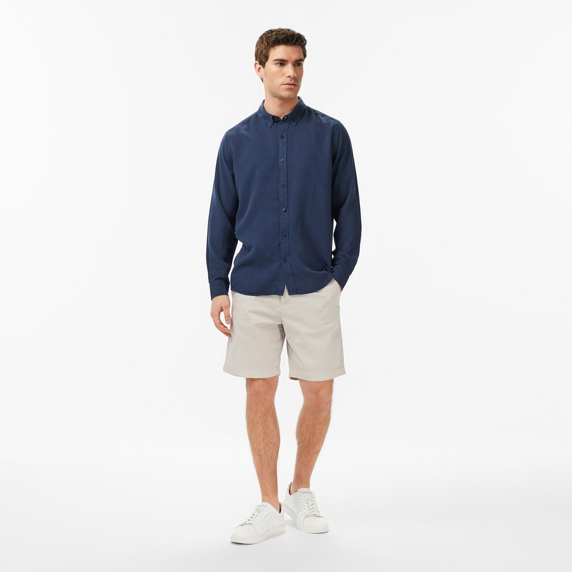 Nautica Erkek Lacivert Regular Fit Gömlek