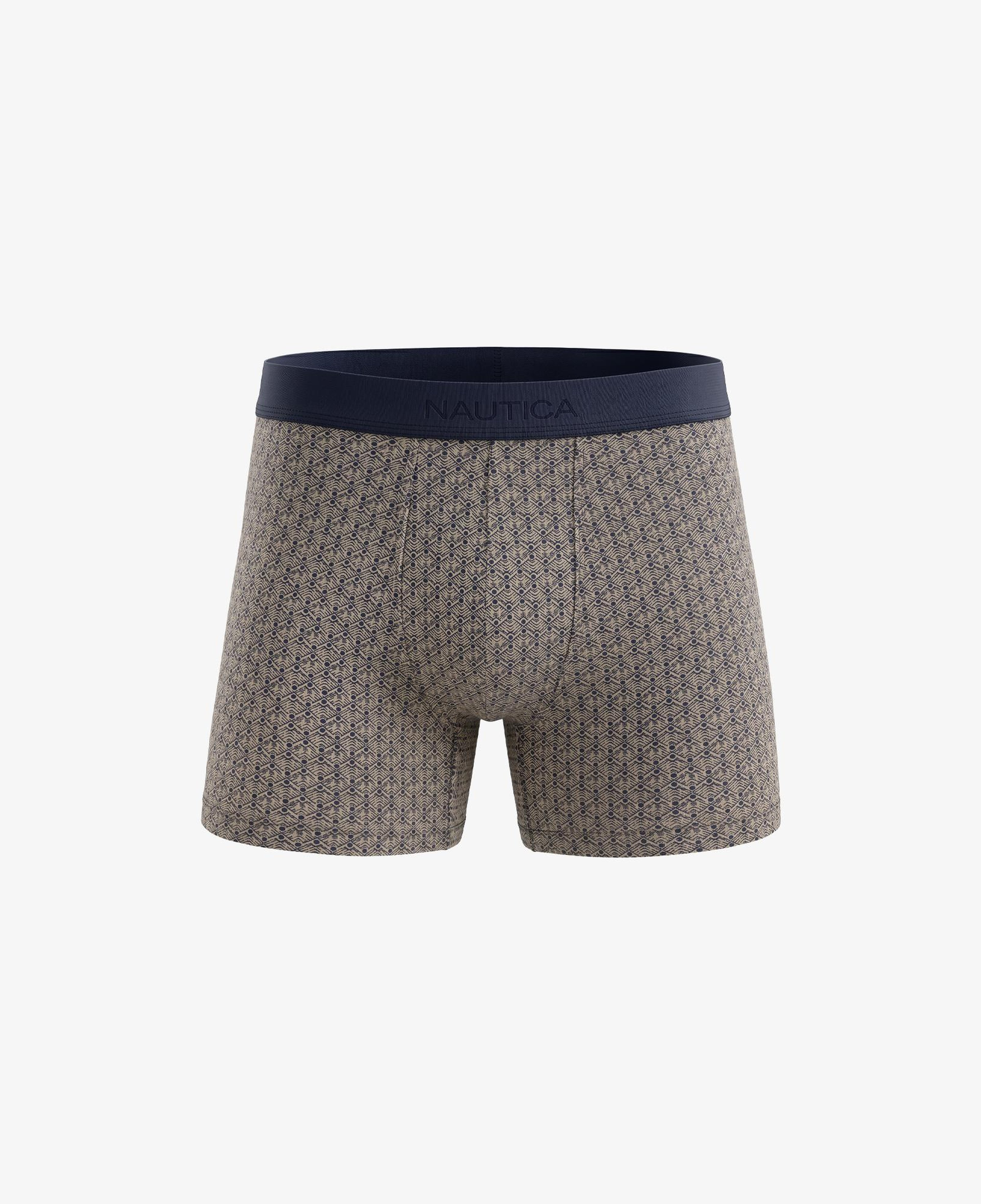 Nautica Erkek Bej Slim Fit Desenli Boxer