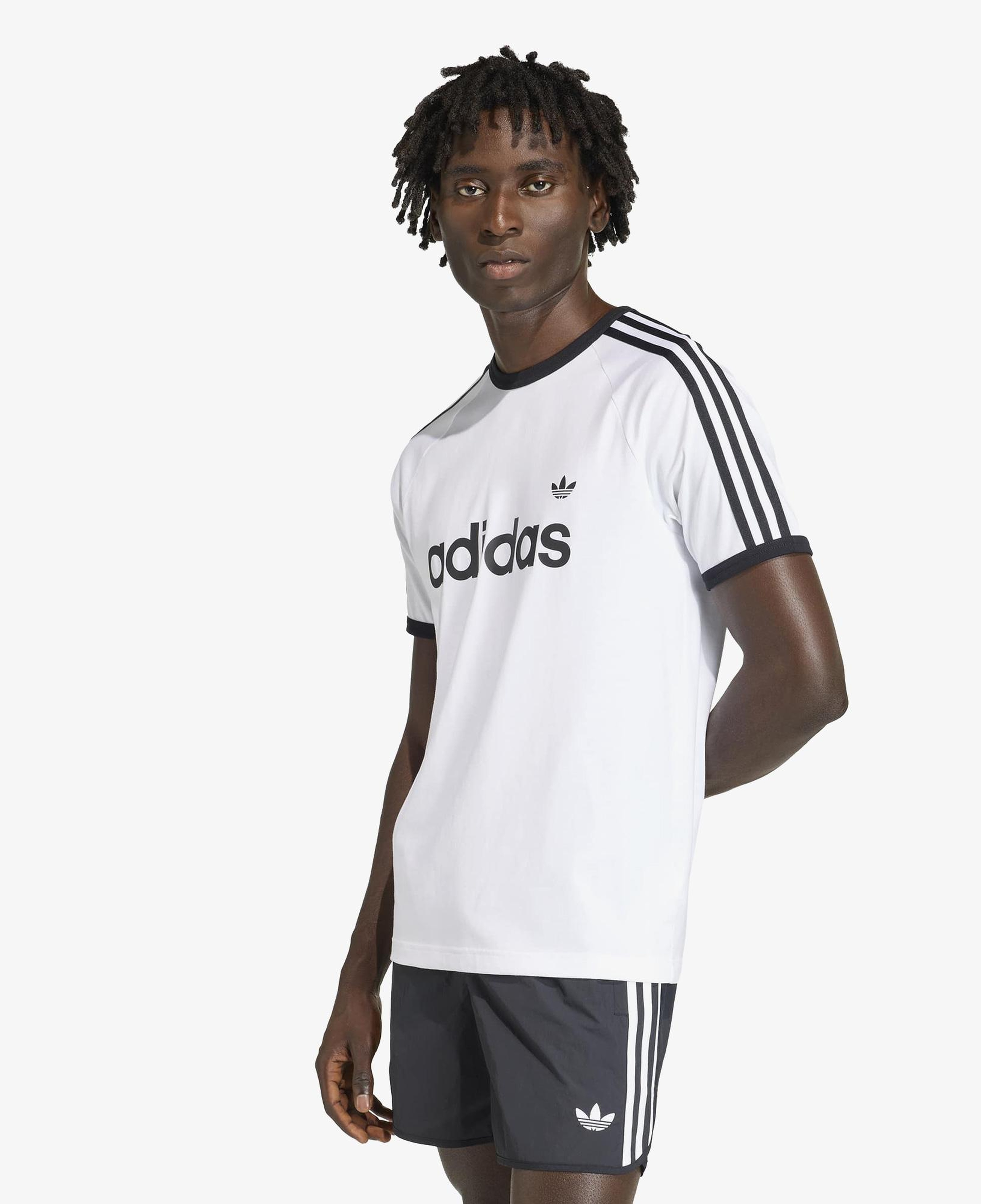 adidas 3S Ringer Erkek Beyaz T-Shirt