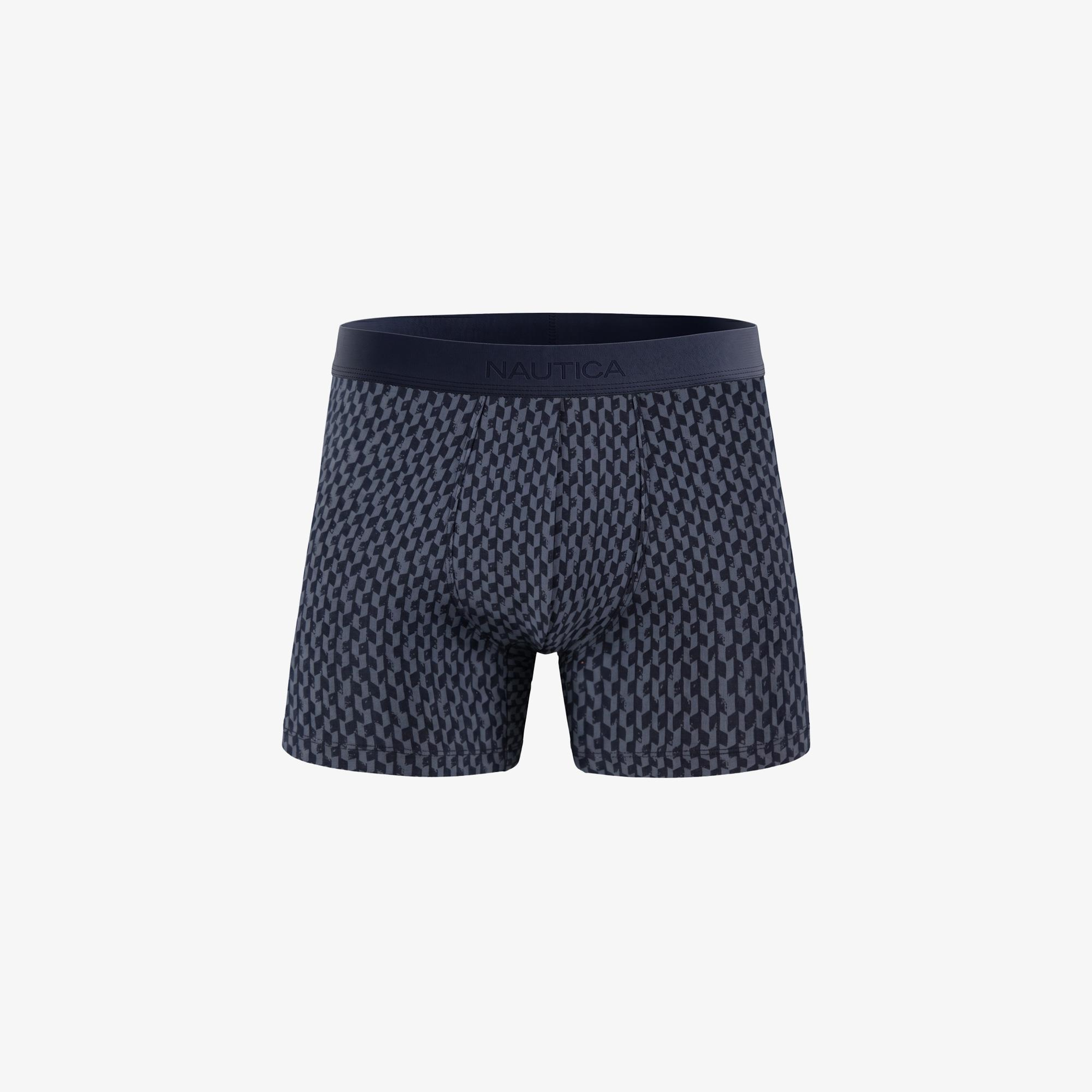 Nautica Erkek Lacivert Slim Fit Desenli Boxer