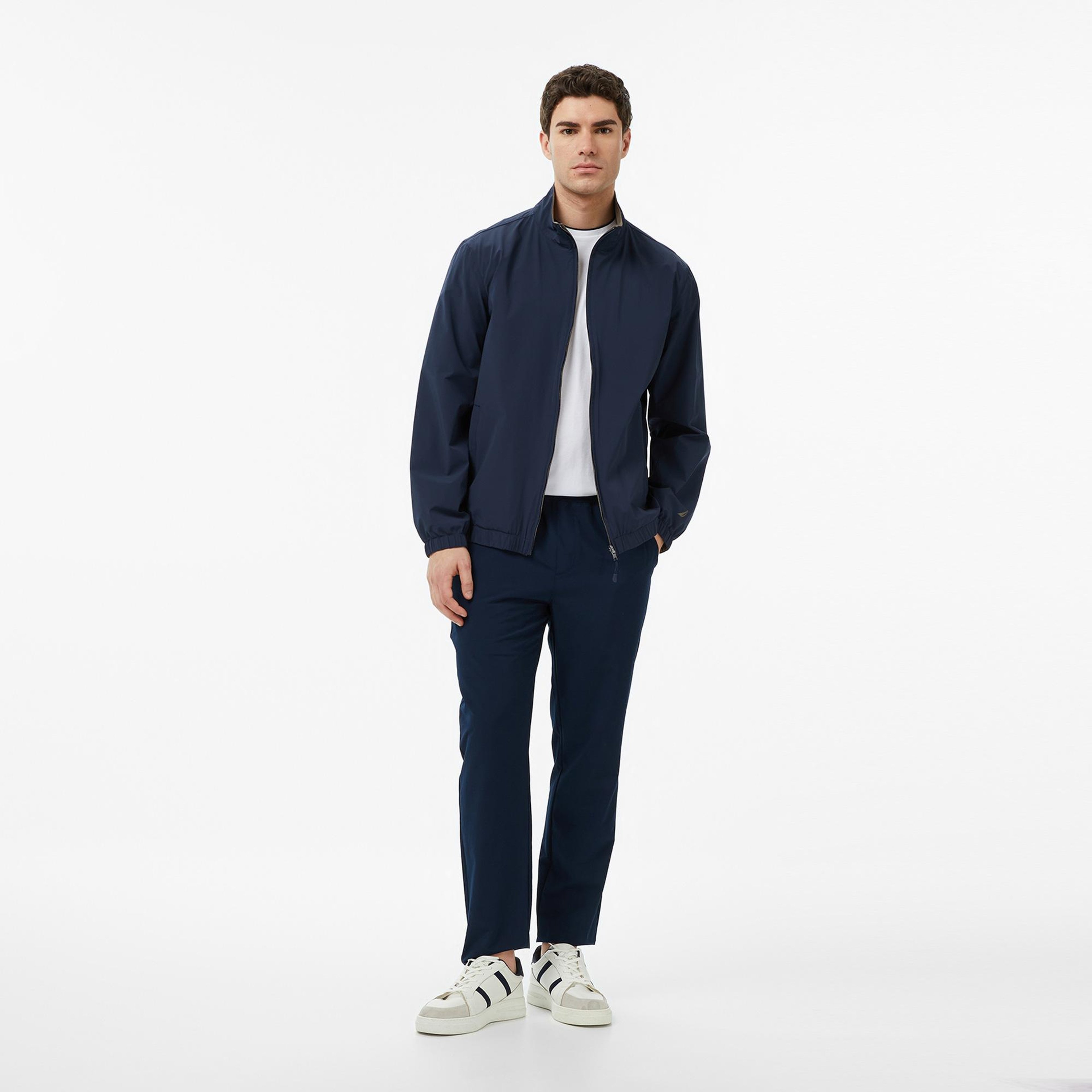 Nautica Erkek Lacivert Regular Fit Dik Yaka Su İtici Mont