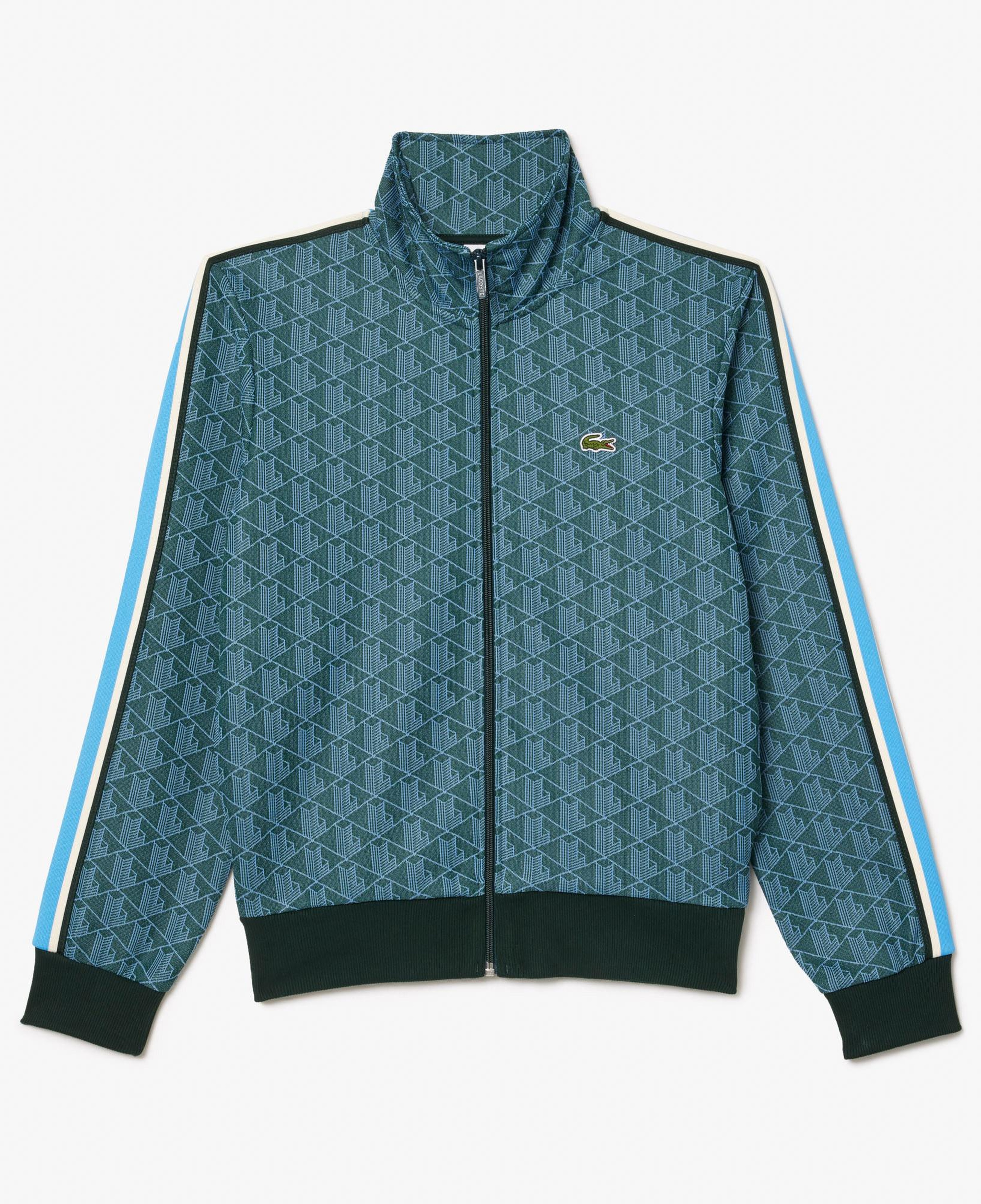 Lacoste Regular Fit Fermuarlı Monogram Erkek Yeşil Sweatshirt