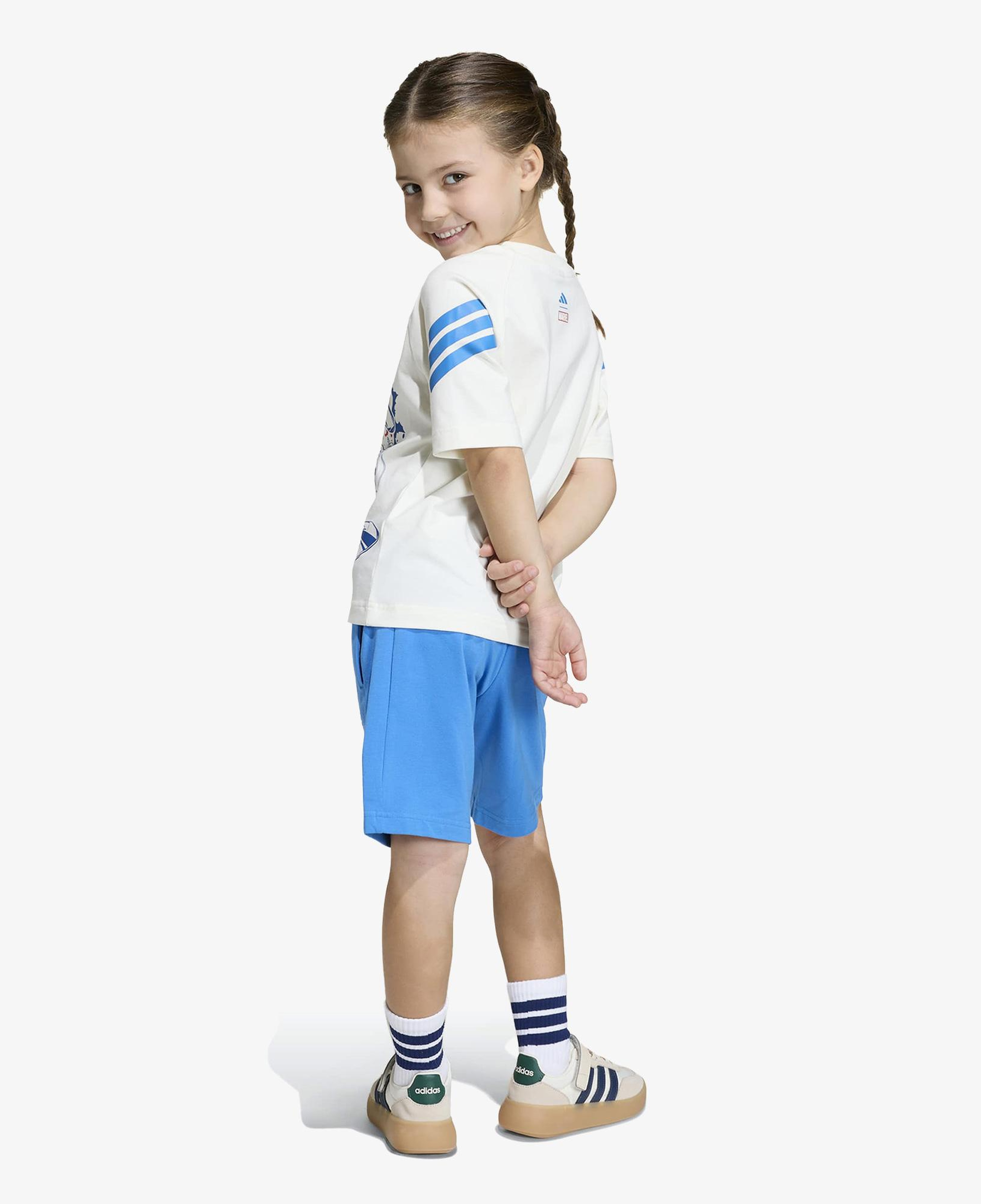 adidas Lk Marvel Çocuk Mavi Şort Takım