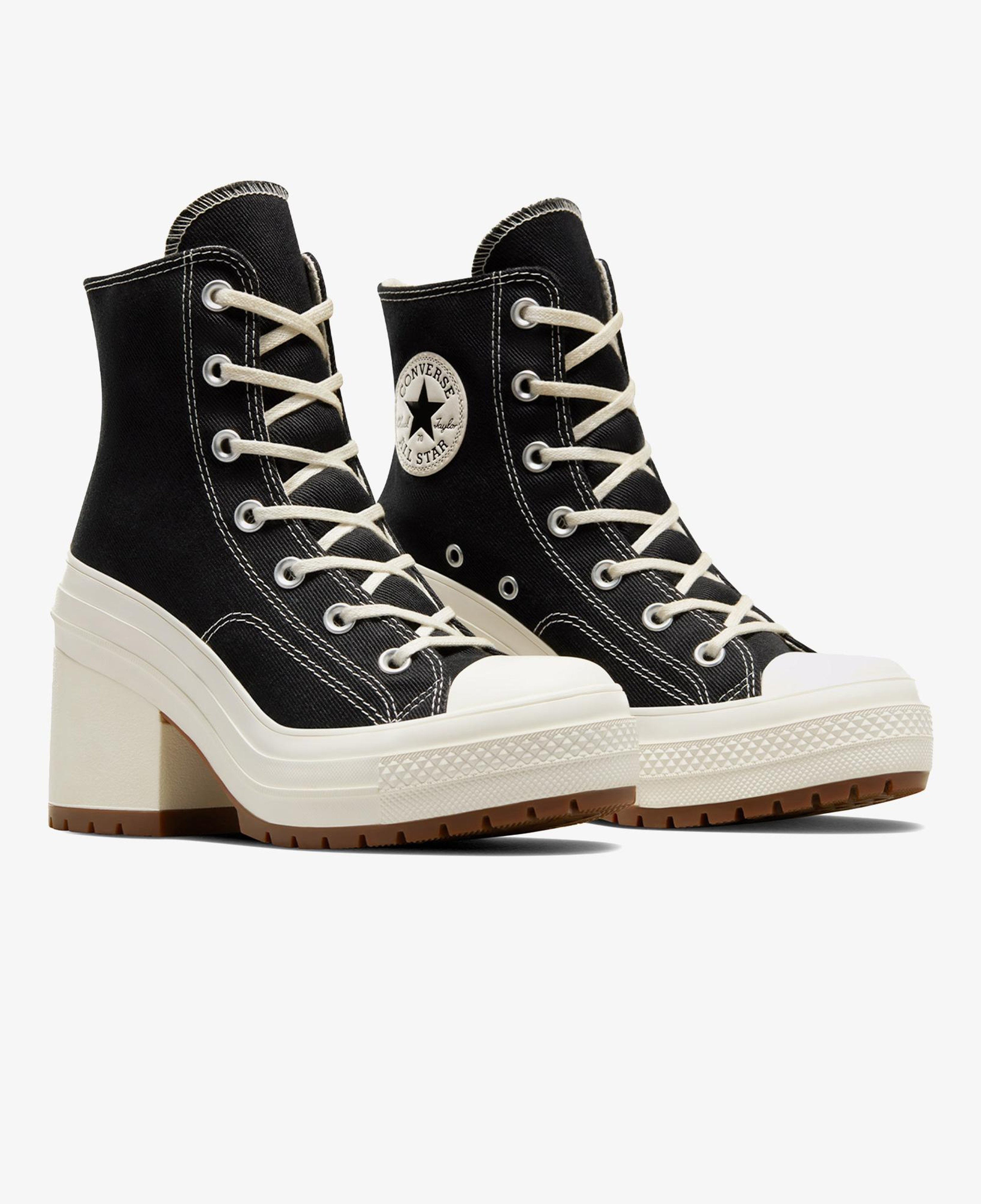 Converse Chuck 70 De Luxe Heel Unisex Siyah/Krem Sneaker