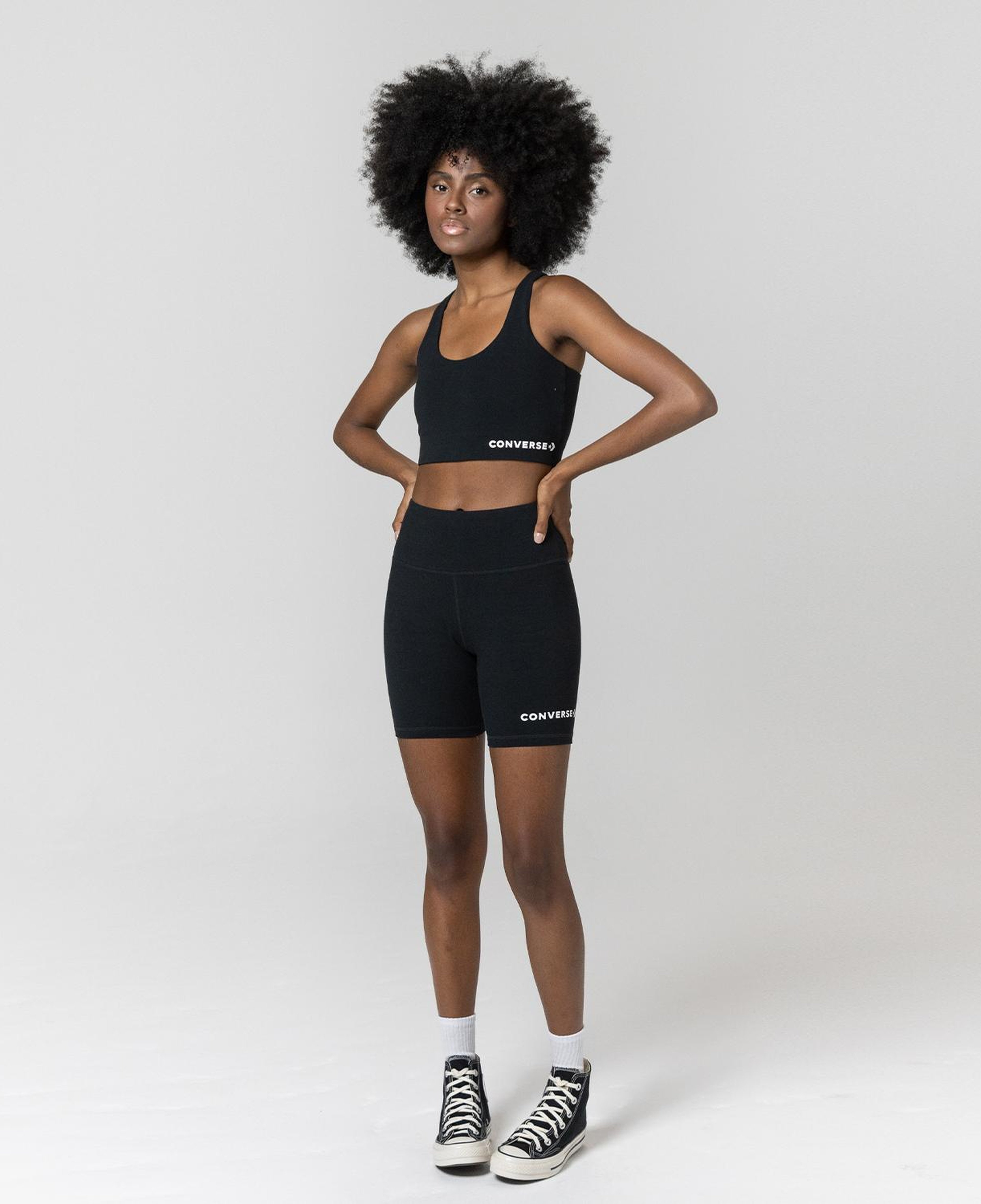 Converse Wordmark Kadın Siyah Bra Top
