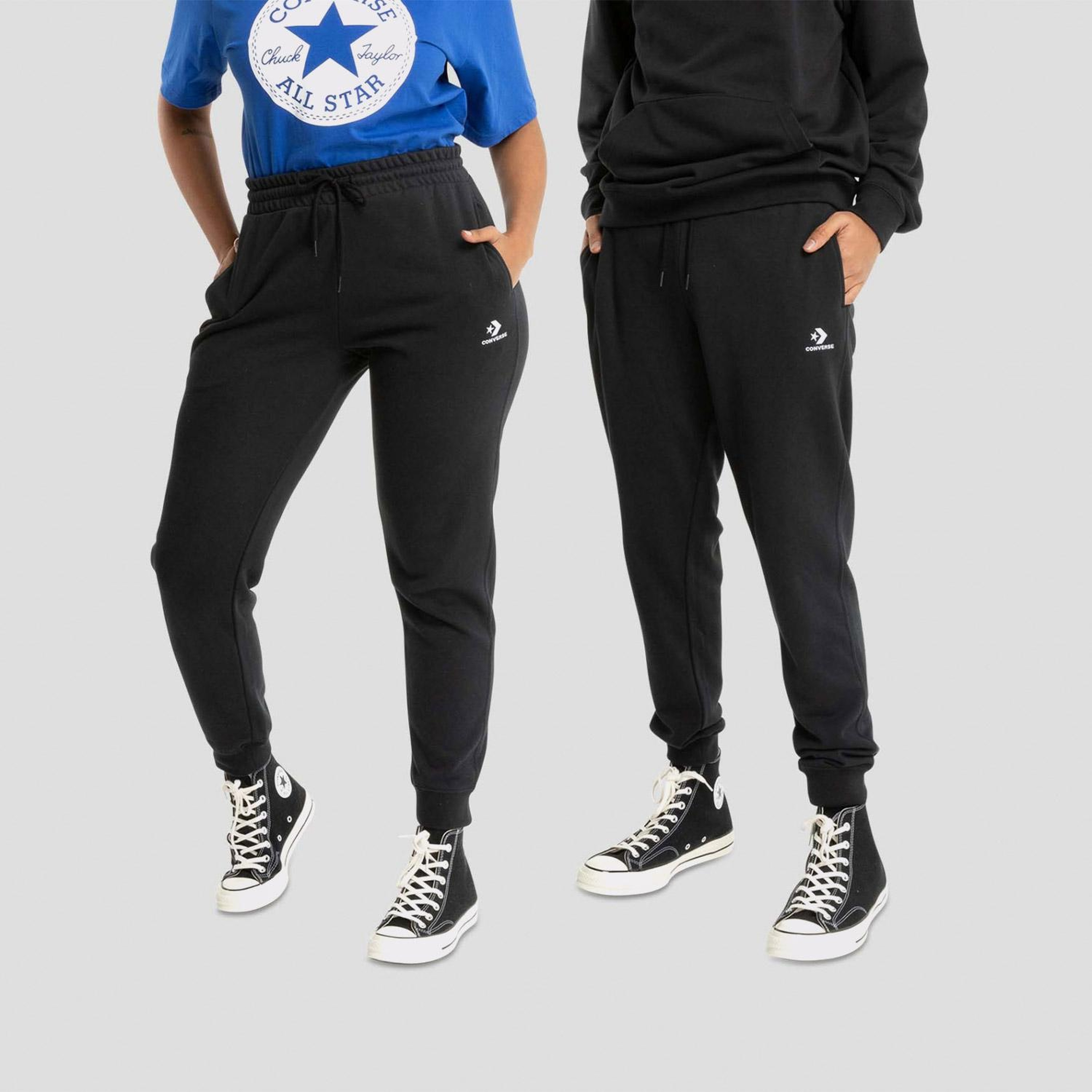Converse Go-To Embroidered Star Chevron Unisex Siyah Eşofman Altı