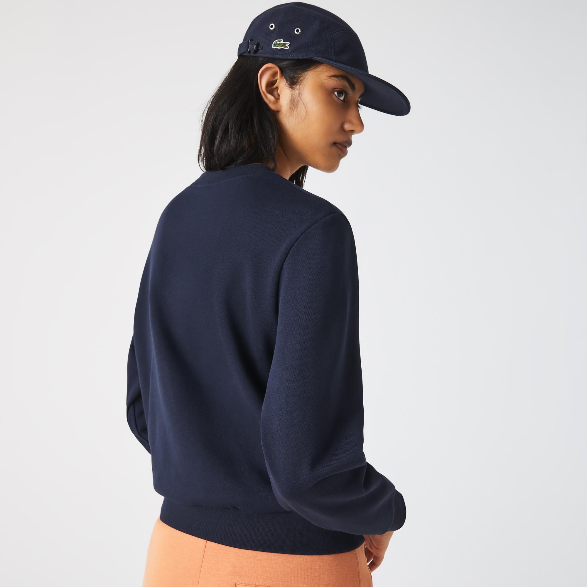 Kadın Regular Fit Bisiklet Yaka Lacivert Sweatshirt