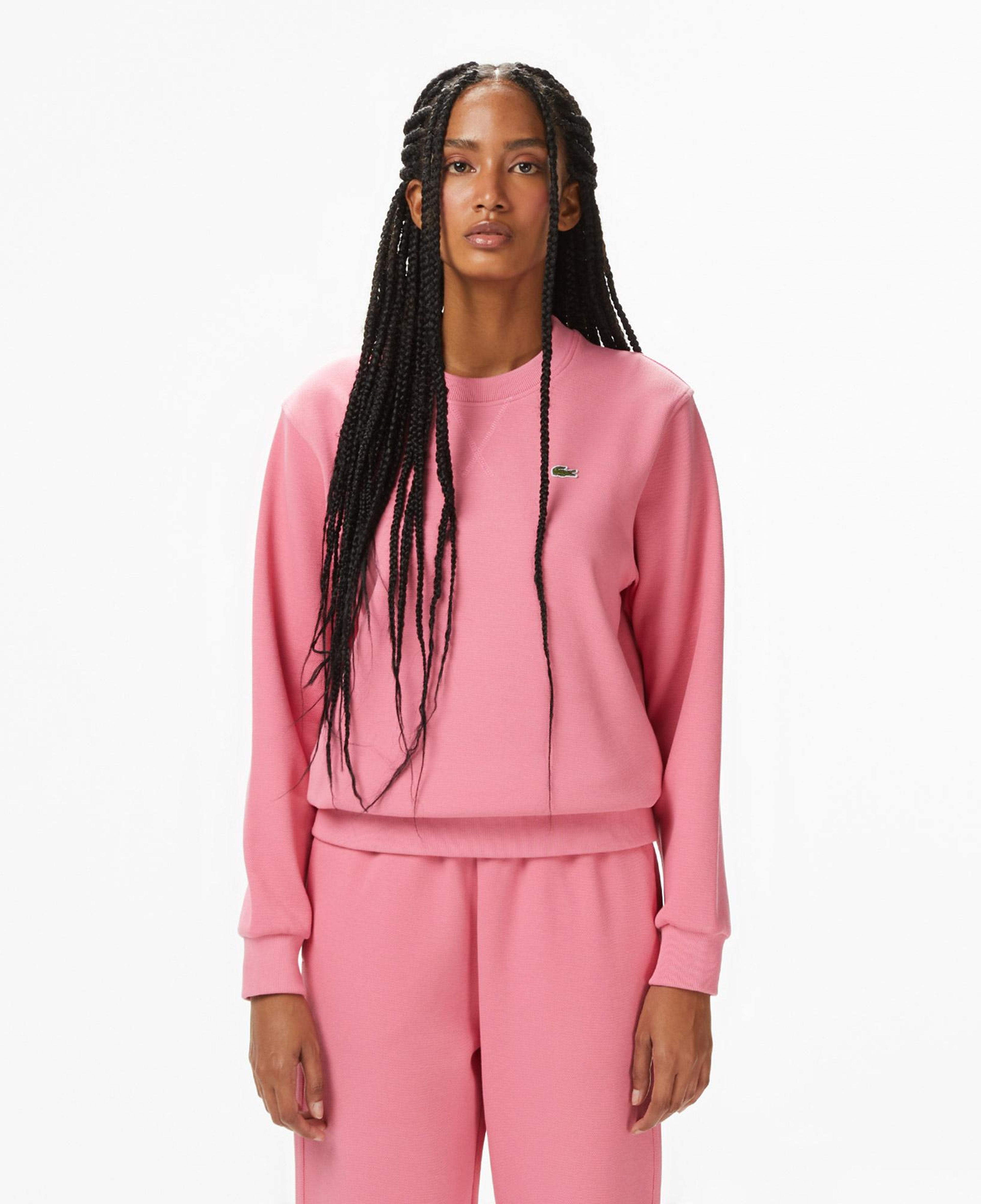 Lacoste Kadın Relaxed Fit Bisiklet Yaka Pembe Sweatshirt