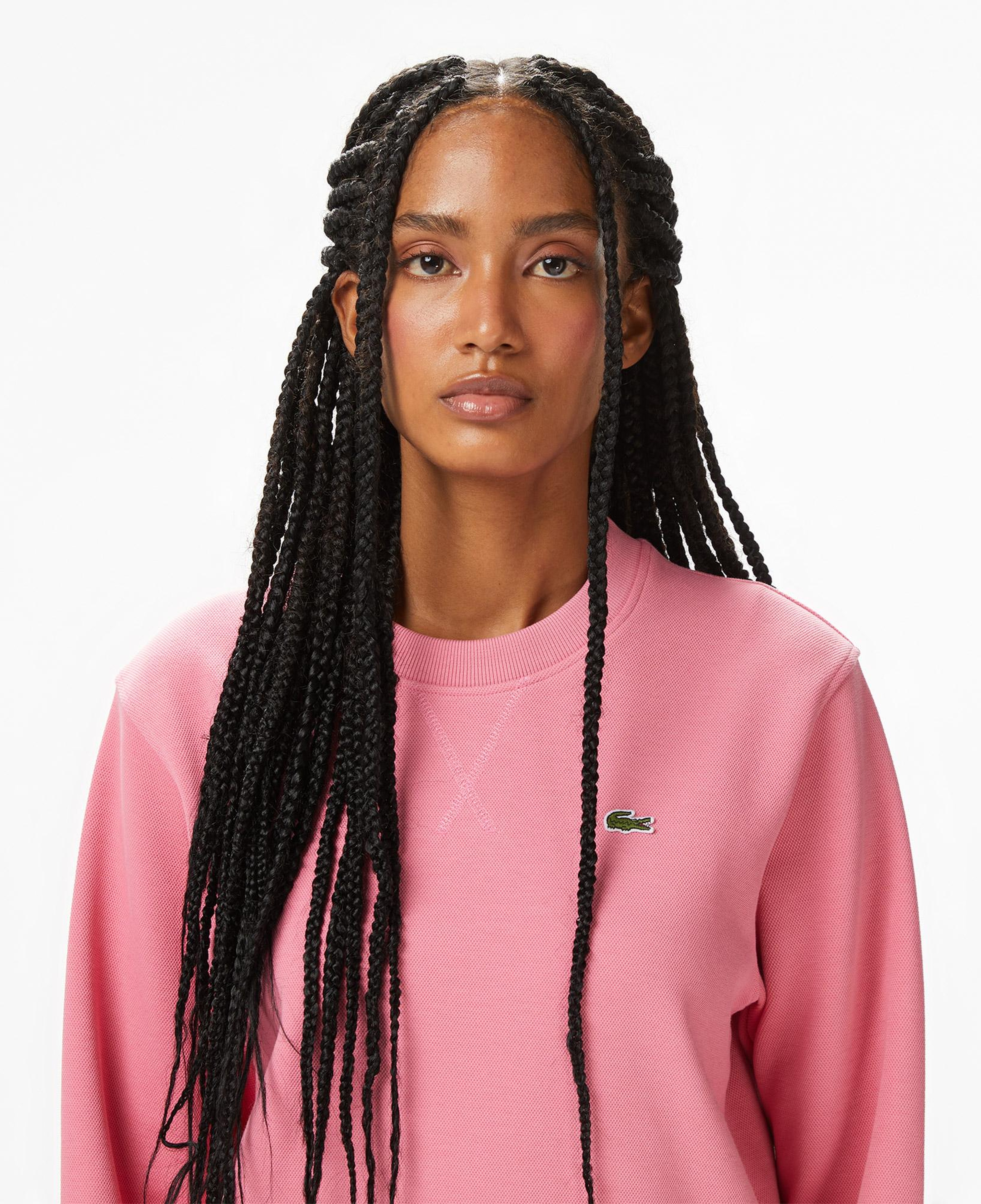 Lacoste Kadın Relaxed Fit Bisiklet Yaka Pembe Sweatshirt