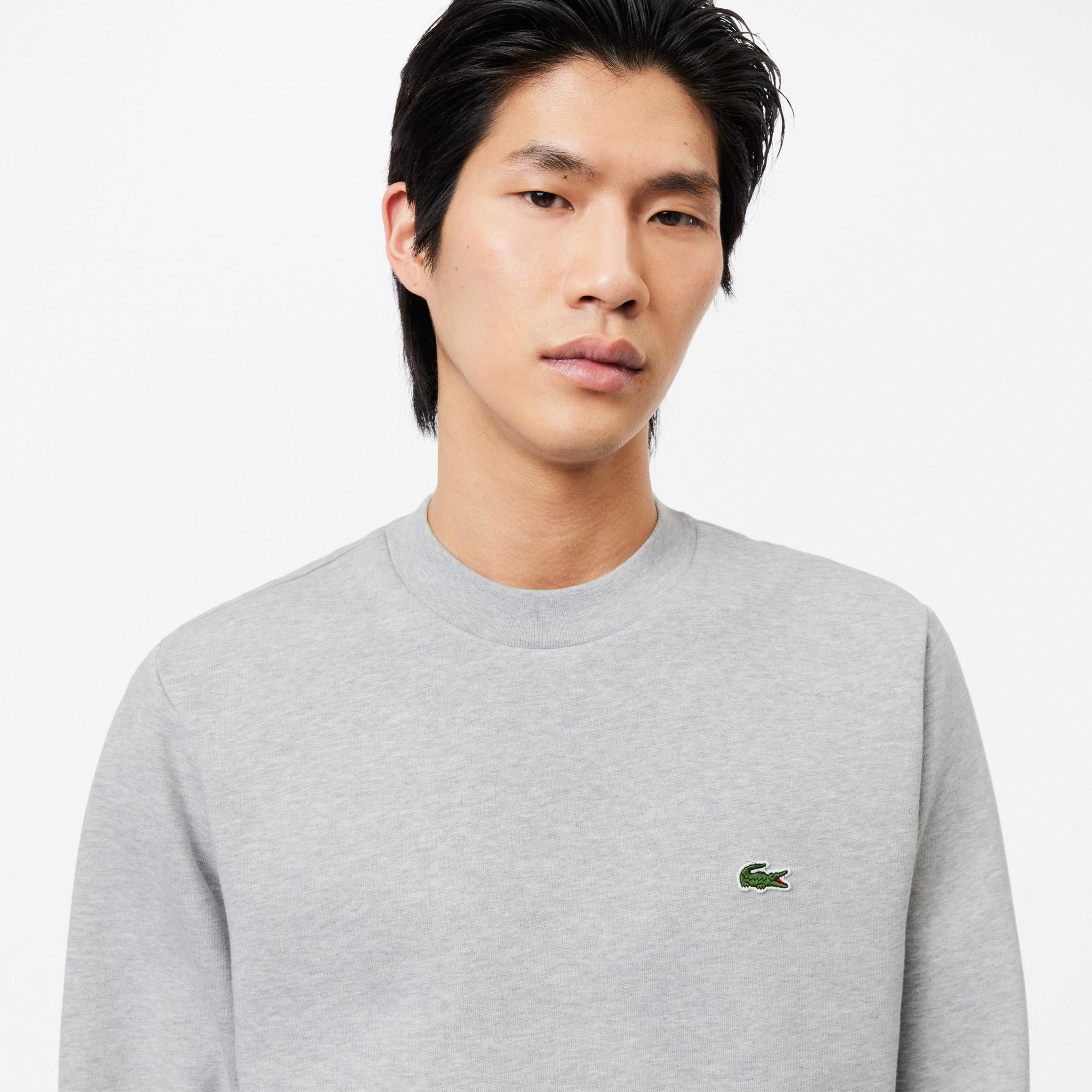 Lacoste Erkek Classic Fit Bisiklet Yaka Gri Sweatshirt