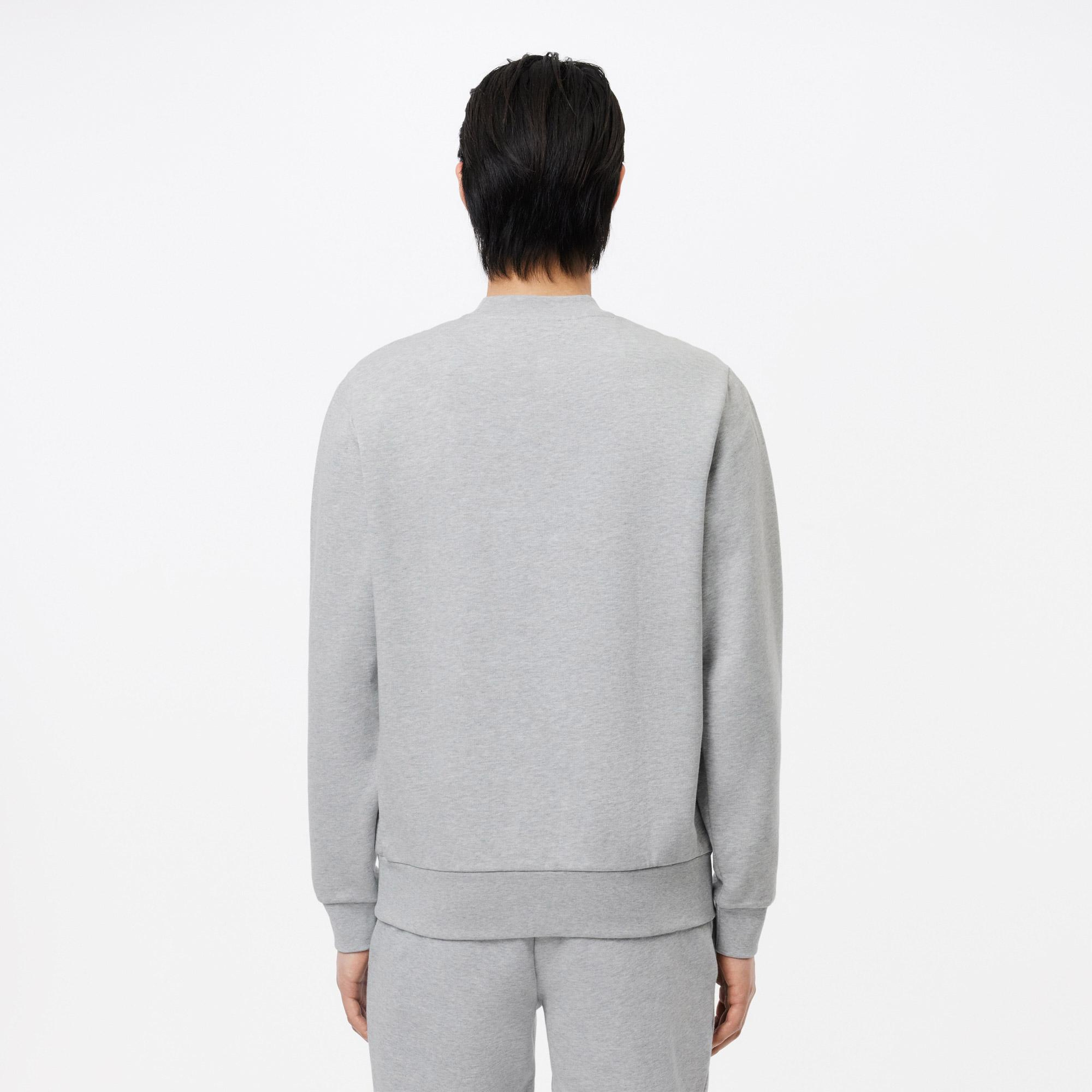 Erkek Classic Fit Bisiklet Yaka Gri Sweatshirt