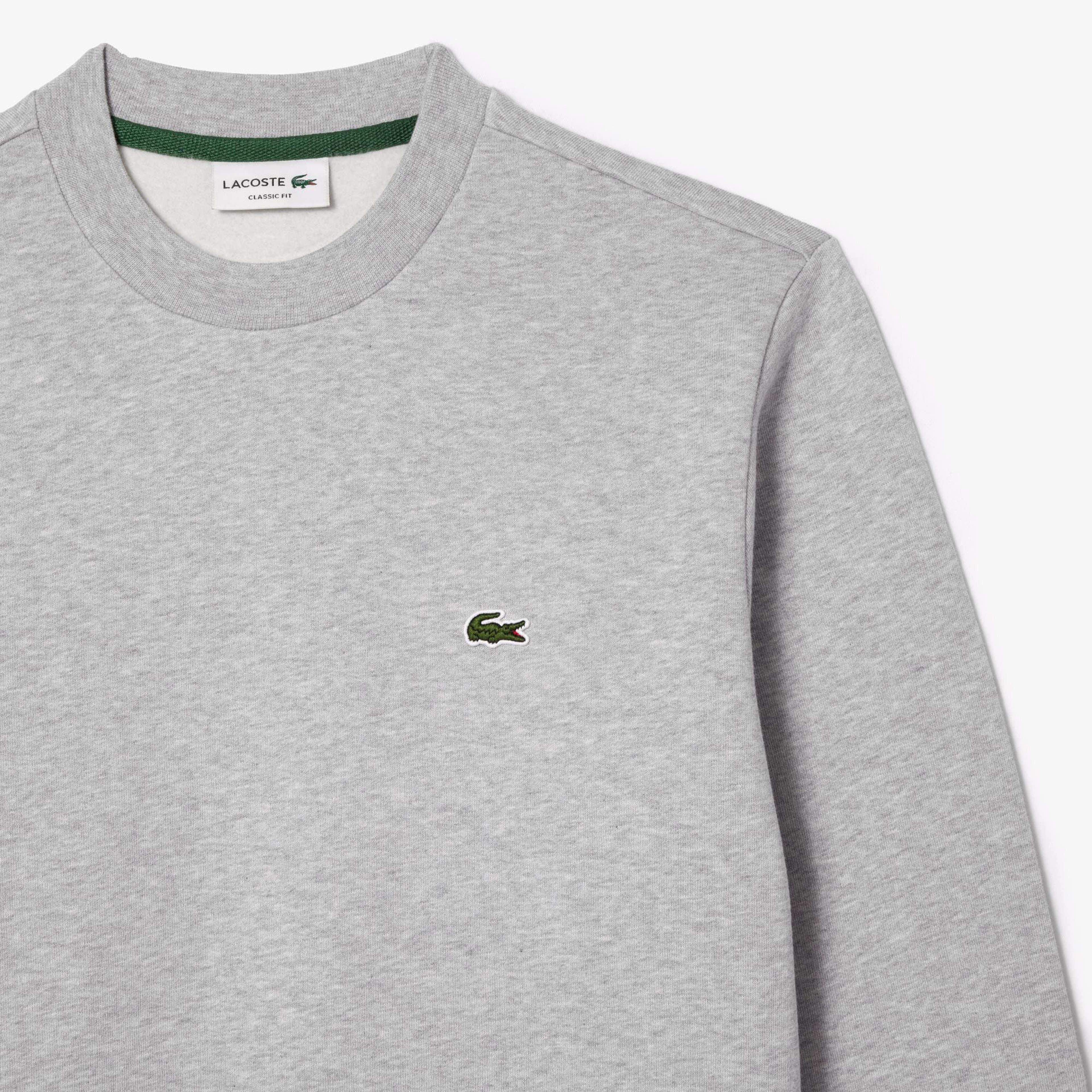 Erkek Classic Fit Bisiklet Yaka Gri Sweatshirt