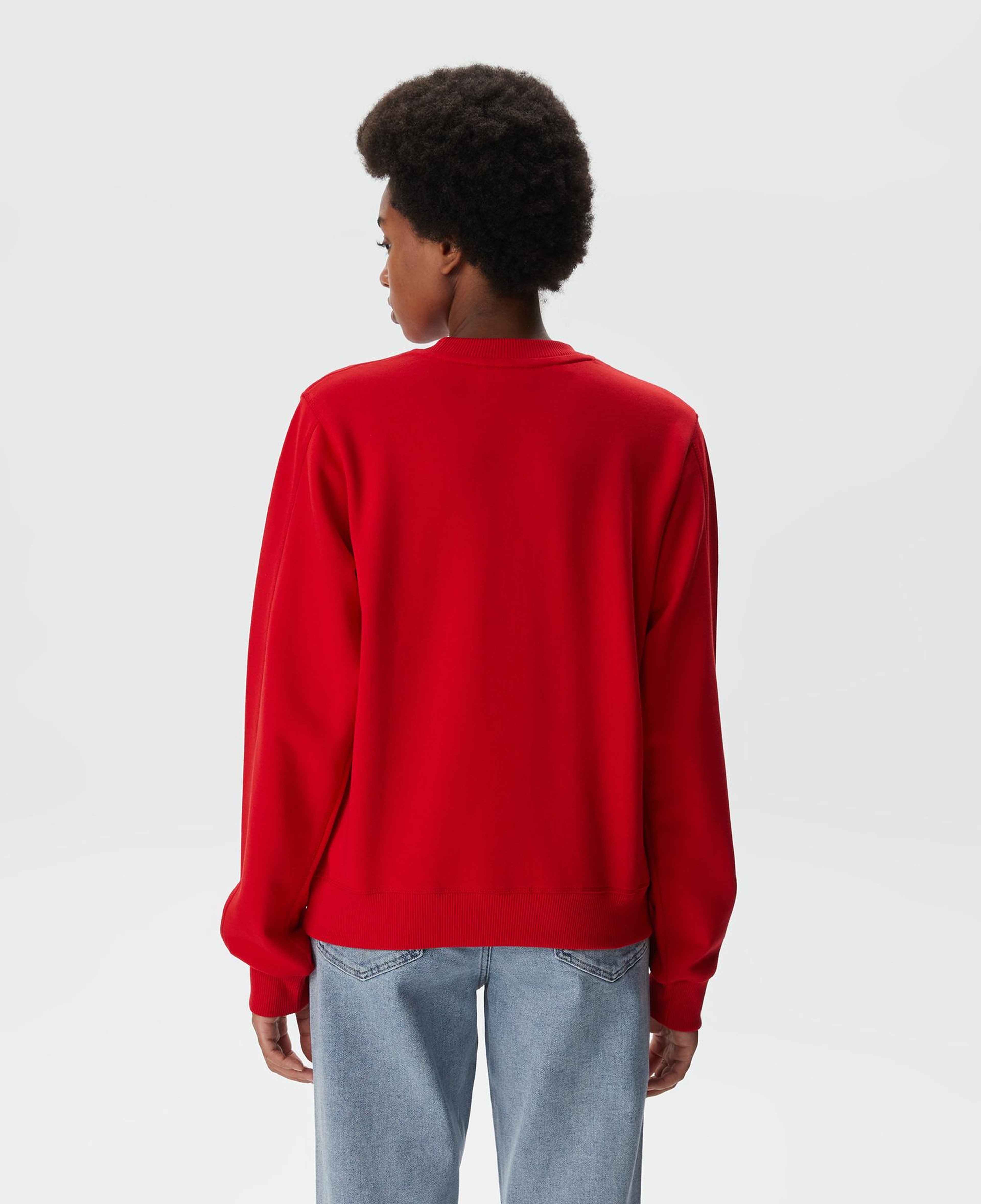 Kadın Regular Fit Bisiklet Yaka Kırmızı Sweatshirt