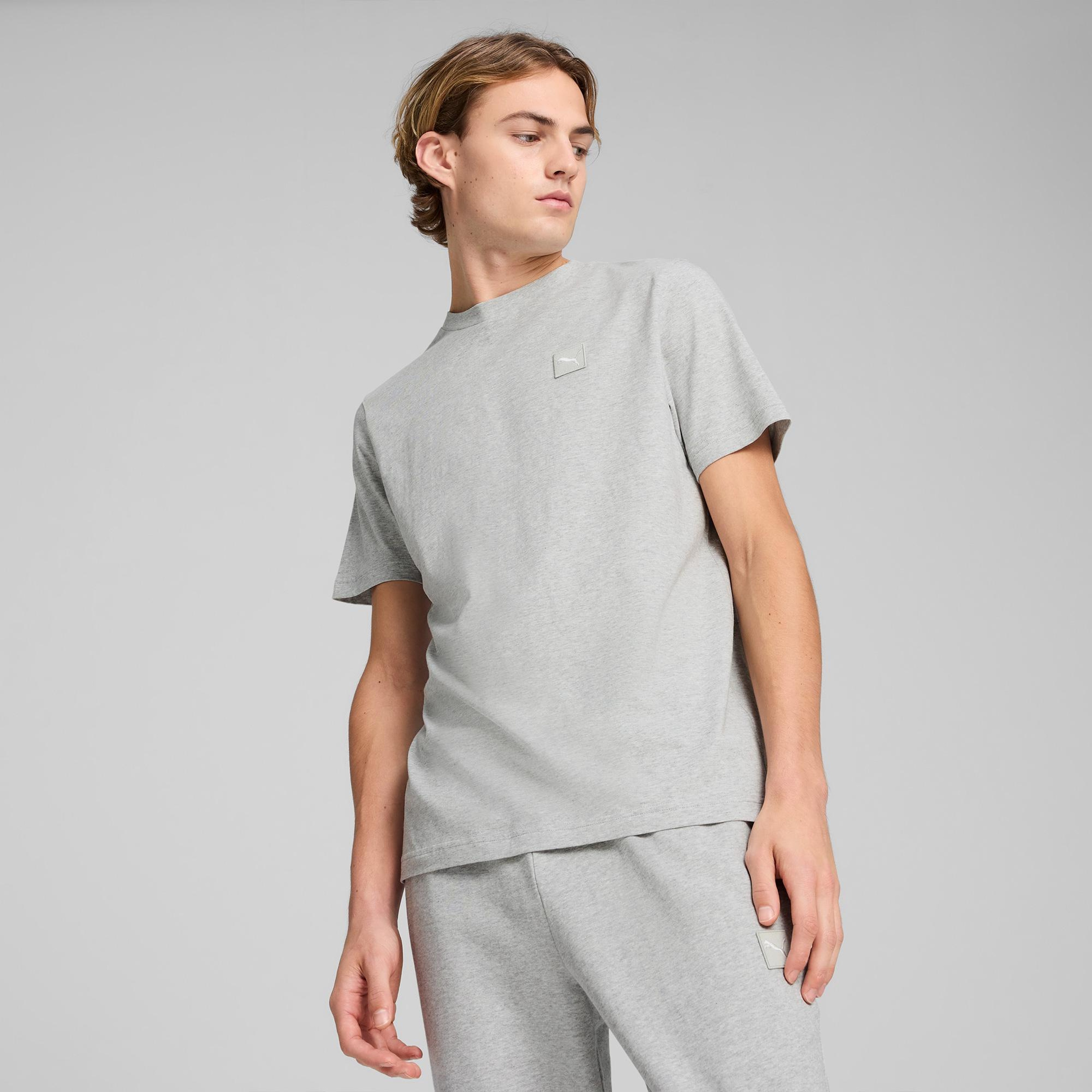 Puma Essentials Elevated Erkek Gri T-Shirt
