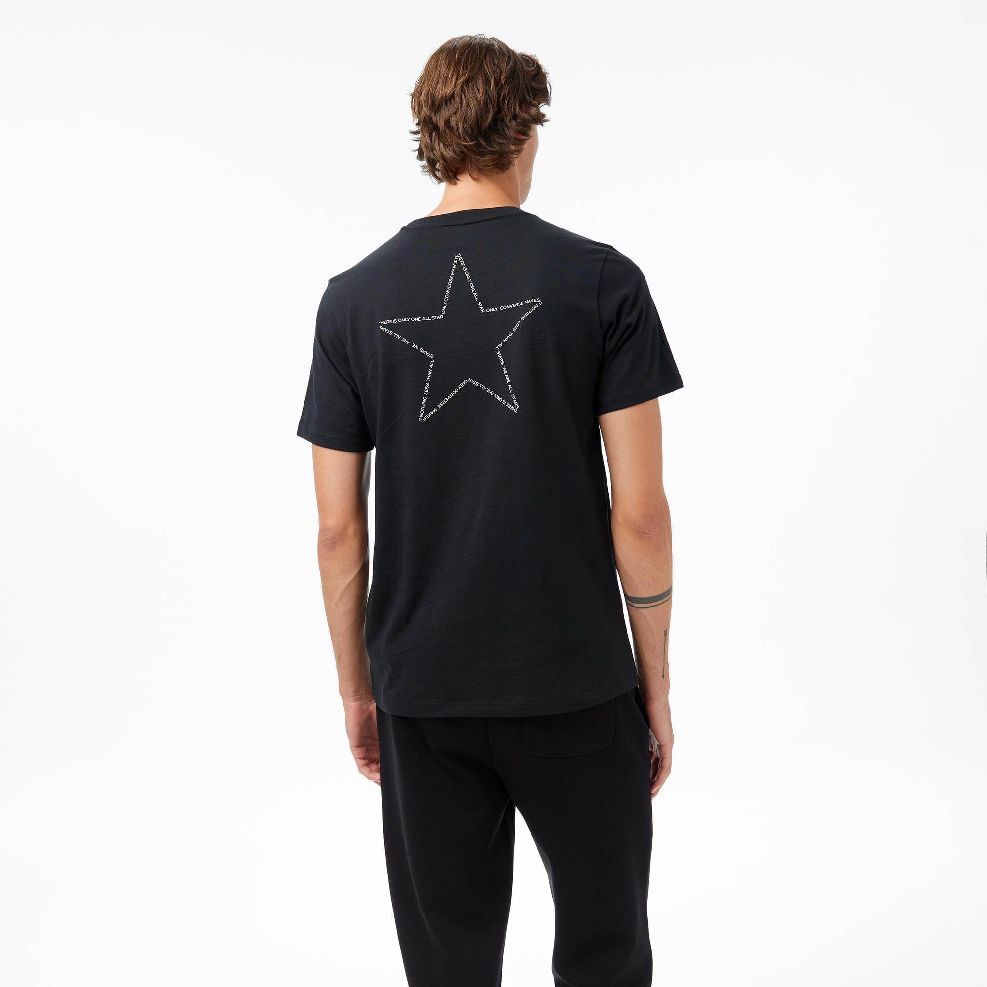 Converse Baskılı Erkek Siyah T-Shirt