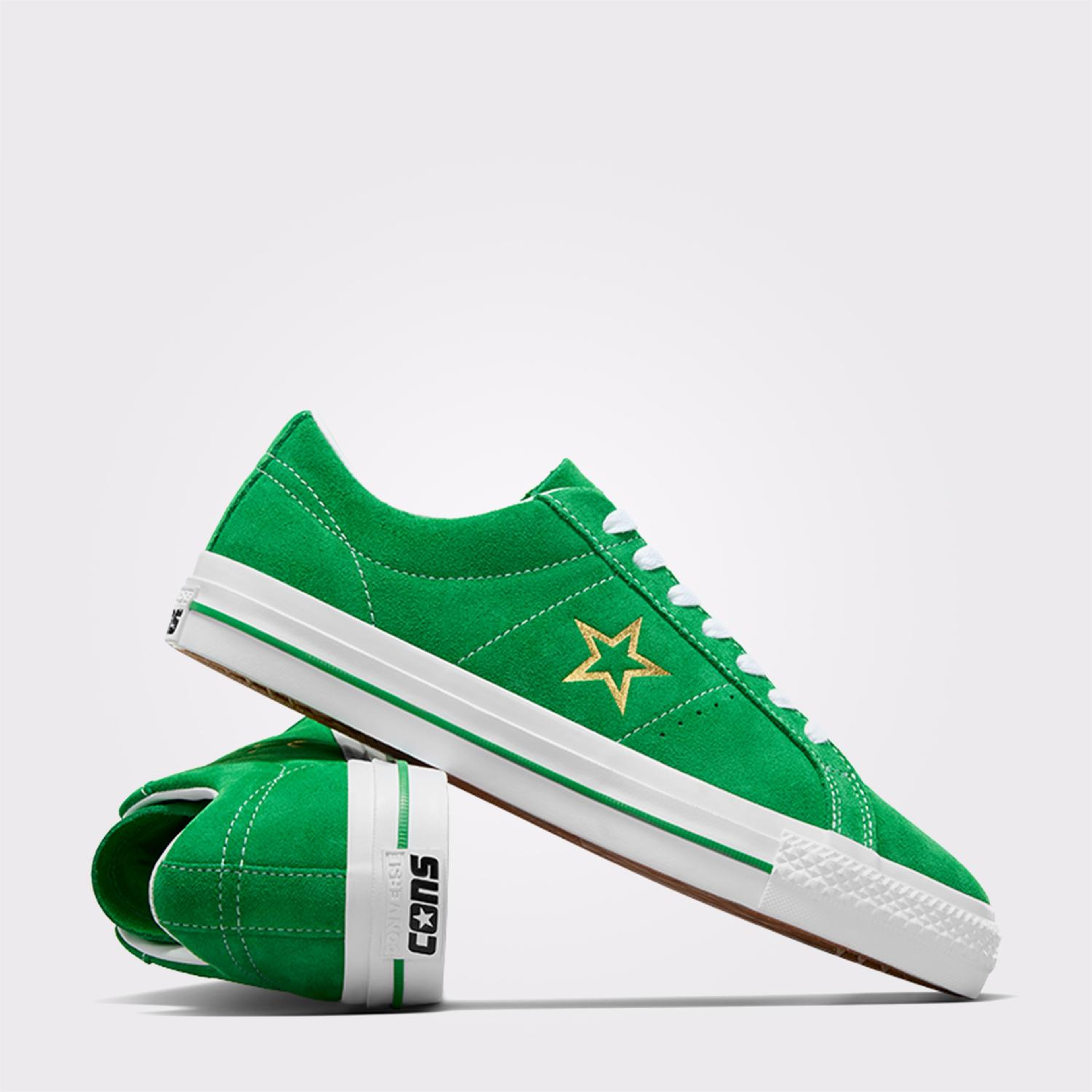 Converse Cons One Star Pro Suede Unisex Yeşil Deri Sneaker