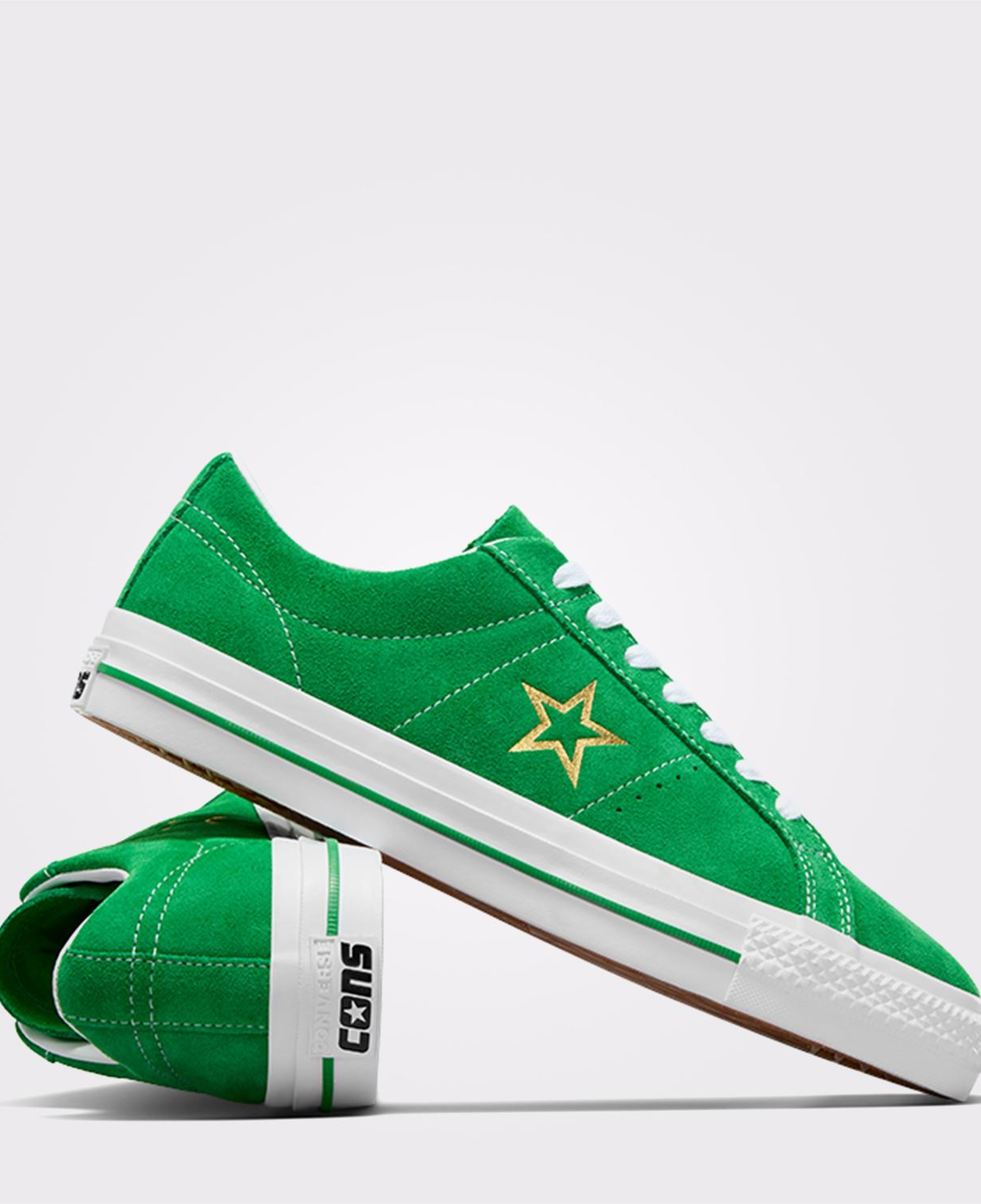 Converse Cons One Star Pro Suede Unisex Yeşil Deri Sneaker