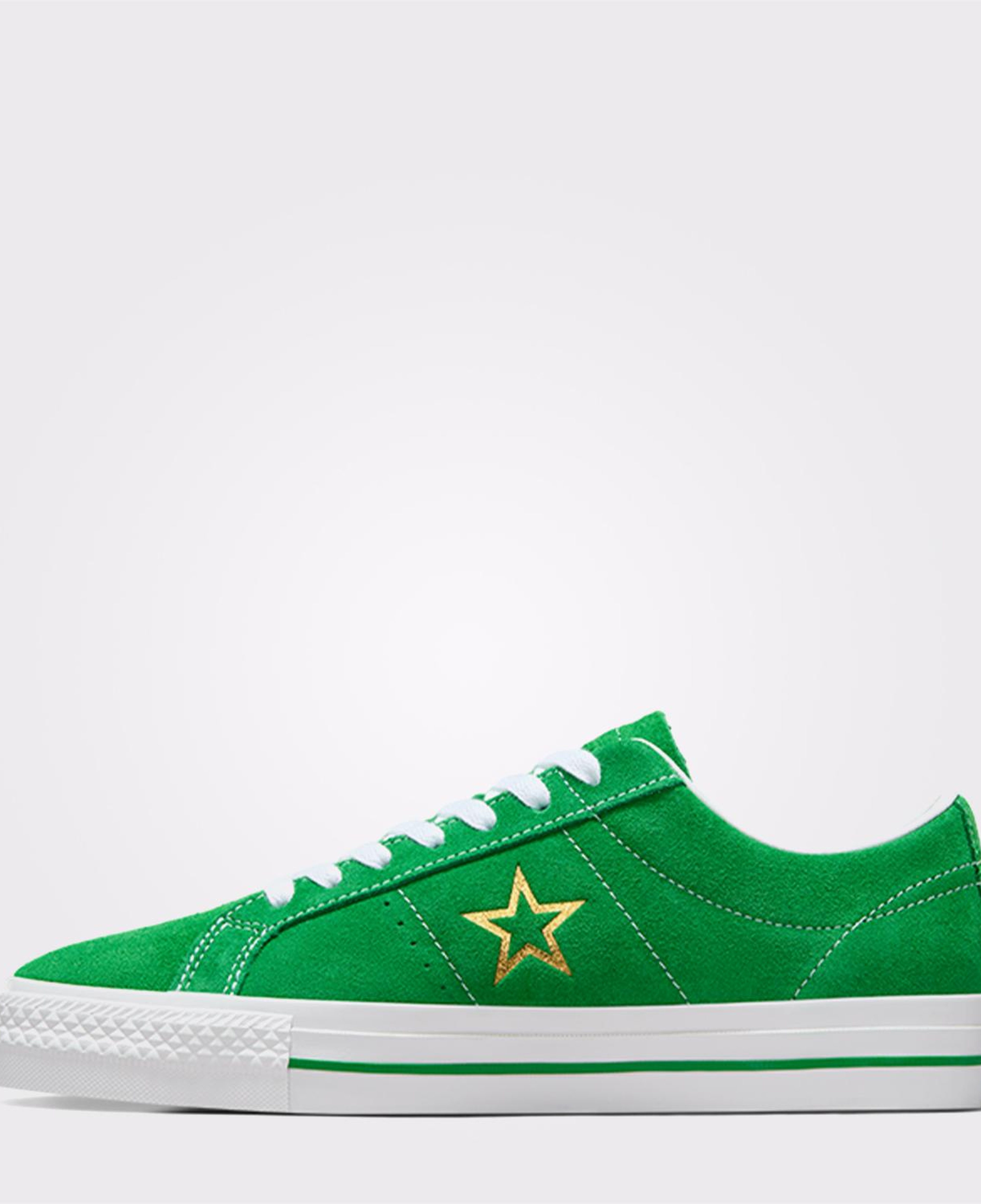 Converse Cons One Star Pro Suede Unisex Yeşil Deri Sneaker