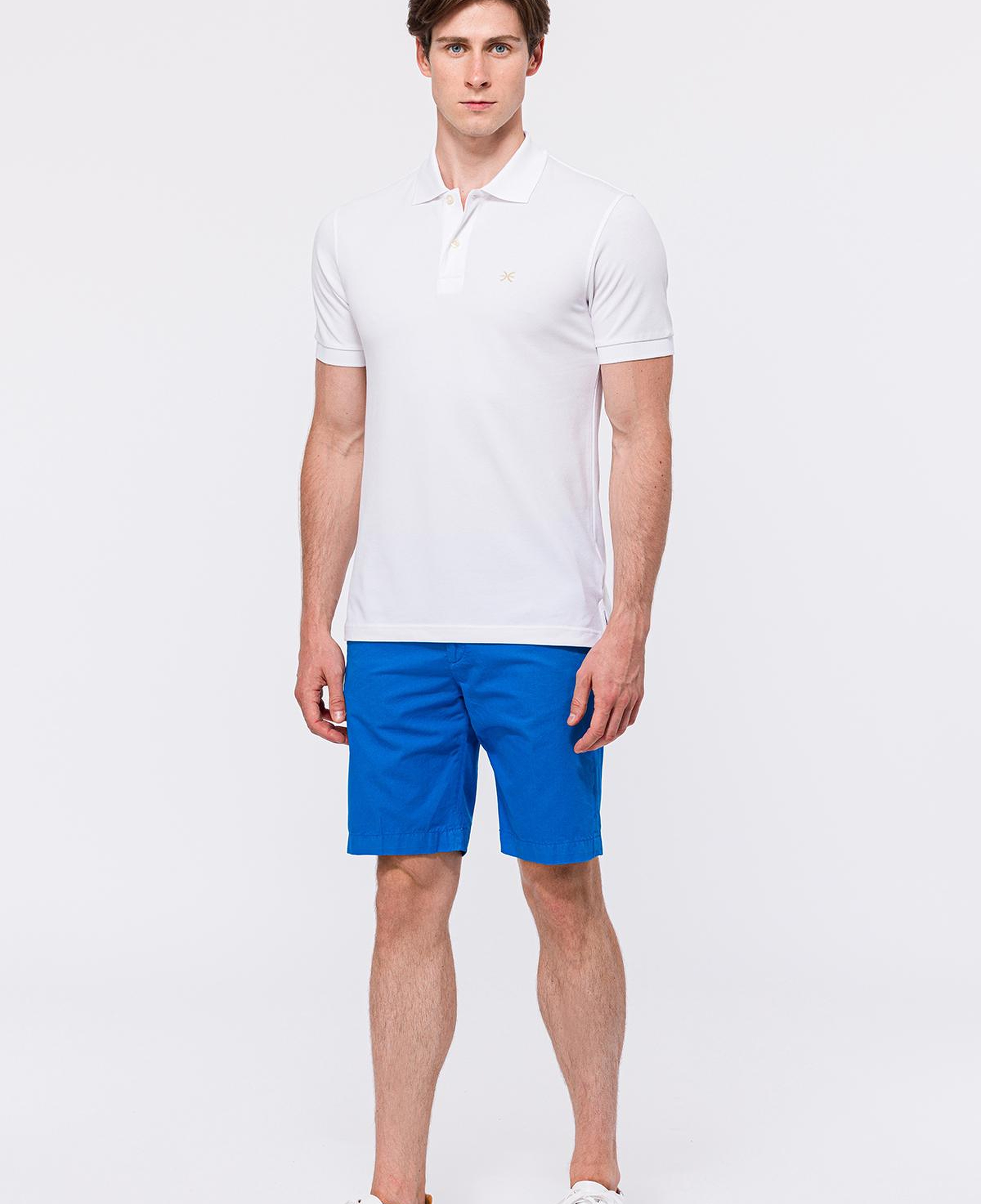 Erkek Beyaz Kısa Kollu Polo Yaka T-Shirt