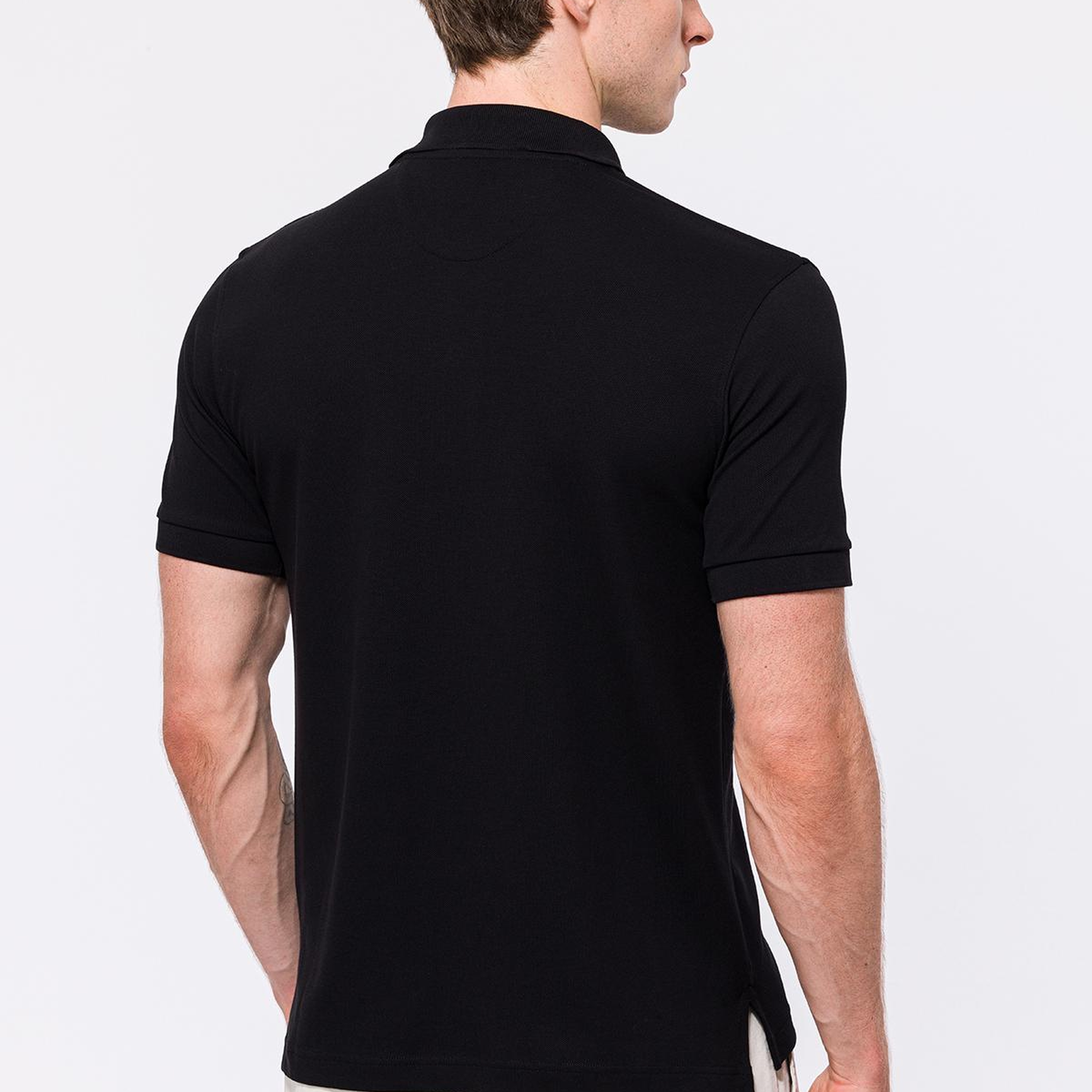 Erkek Siyah Kısa Kollu Polo Yaka T-Shirt