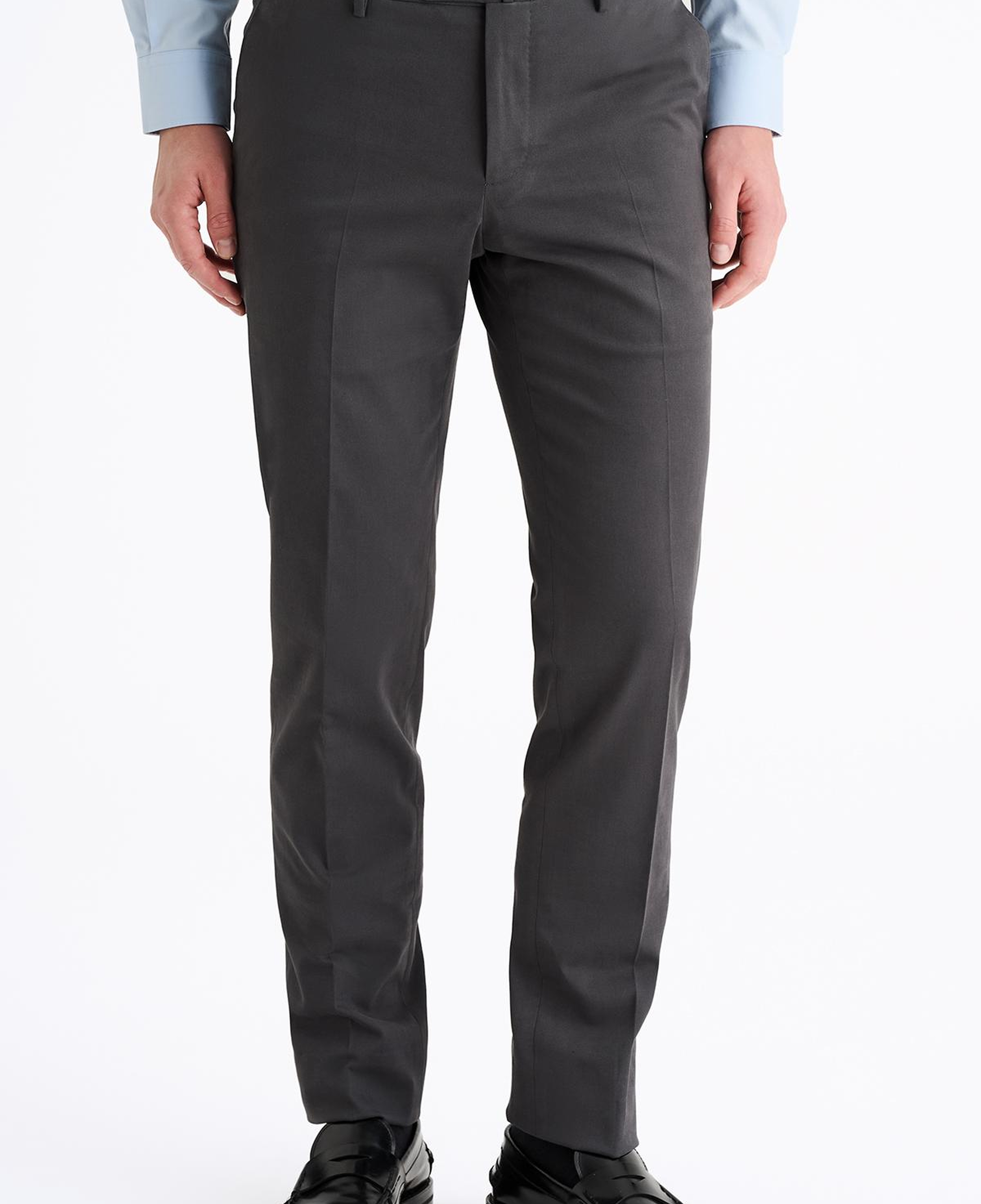 Erkek Gri Slim Fit Chino Pantolon