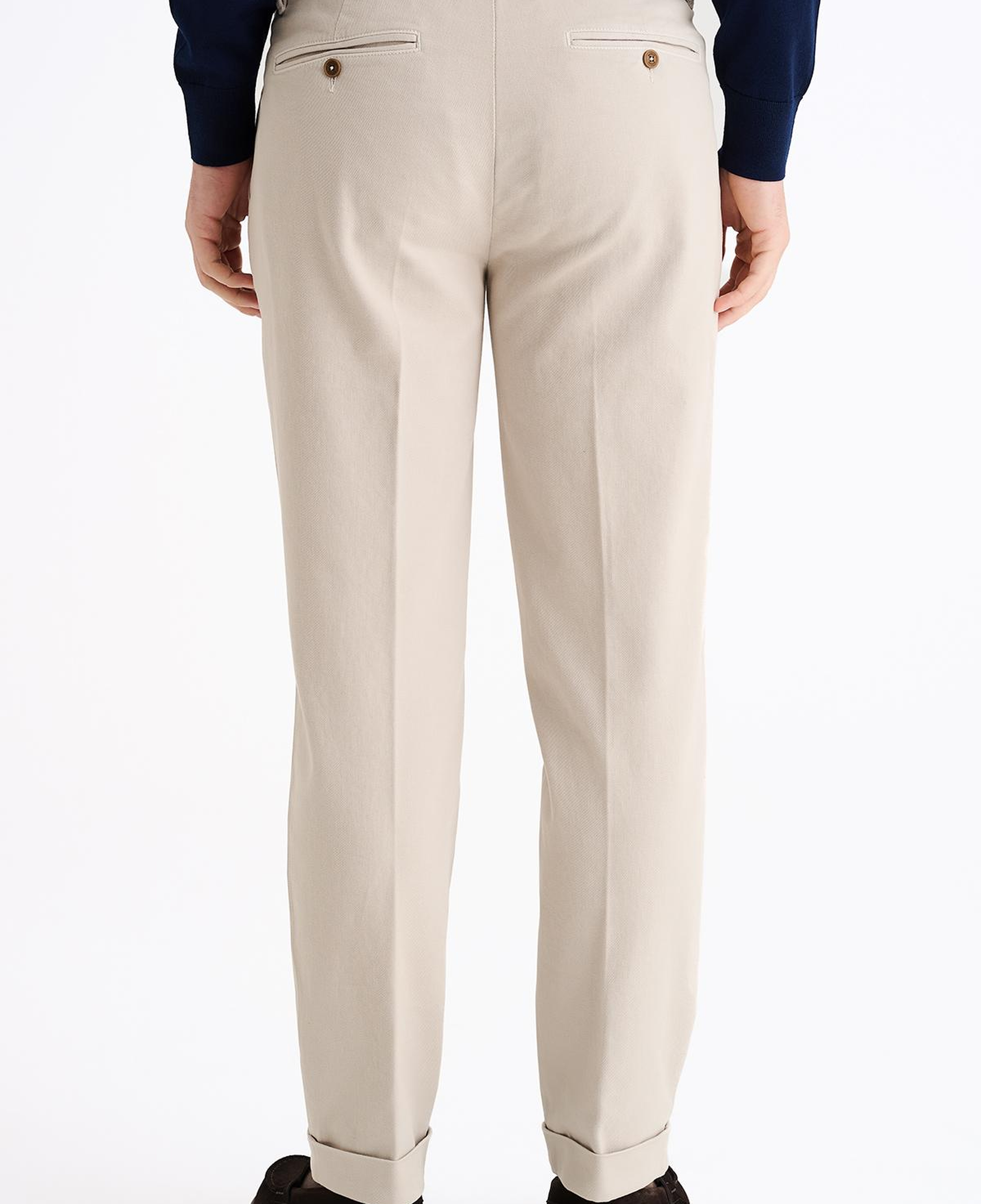 Erkek Bej Slim Fit Chino Pantolon