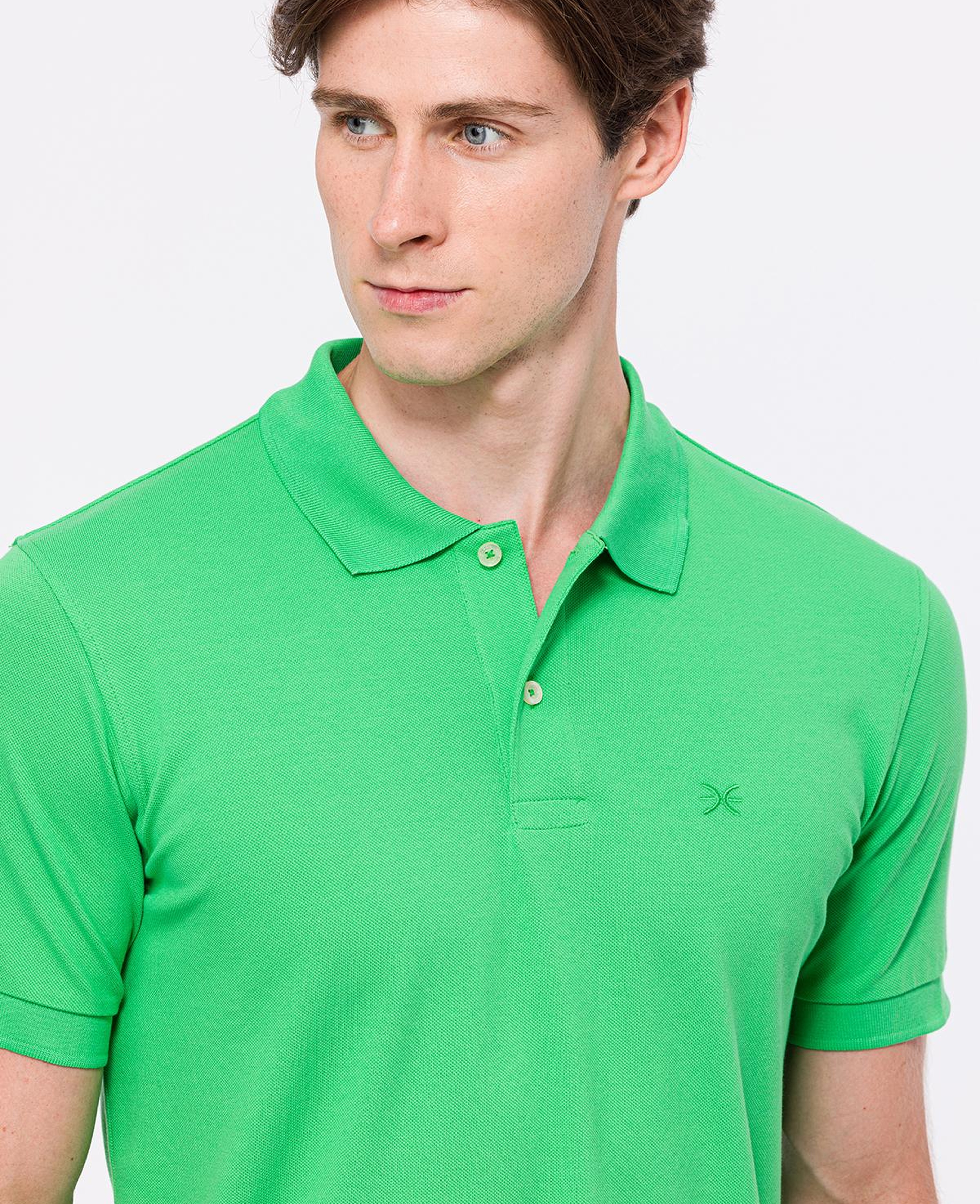 Erkek Yeşil Kısa Kollu Polo Yaka T-Shirt