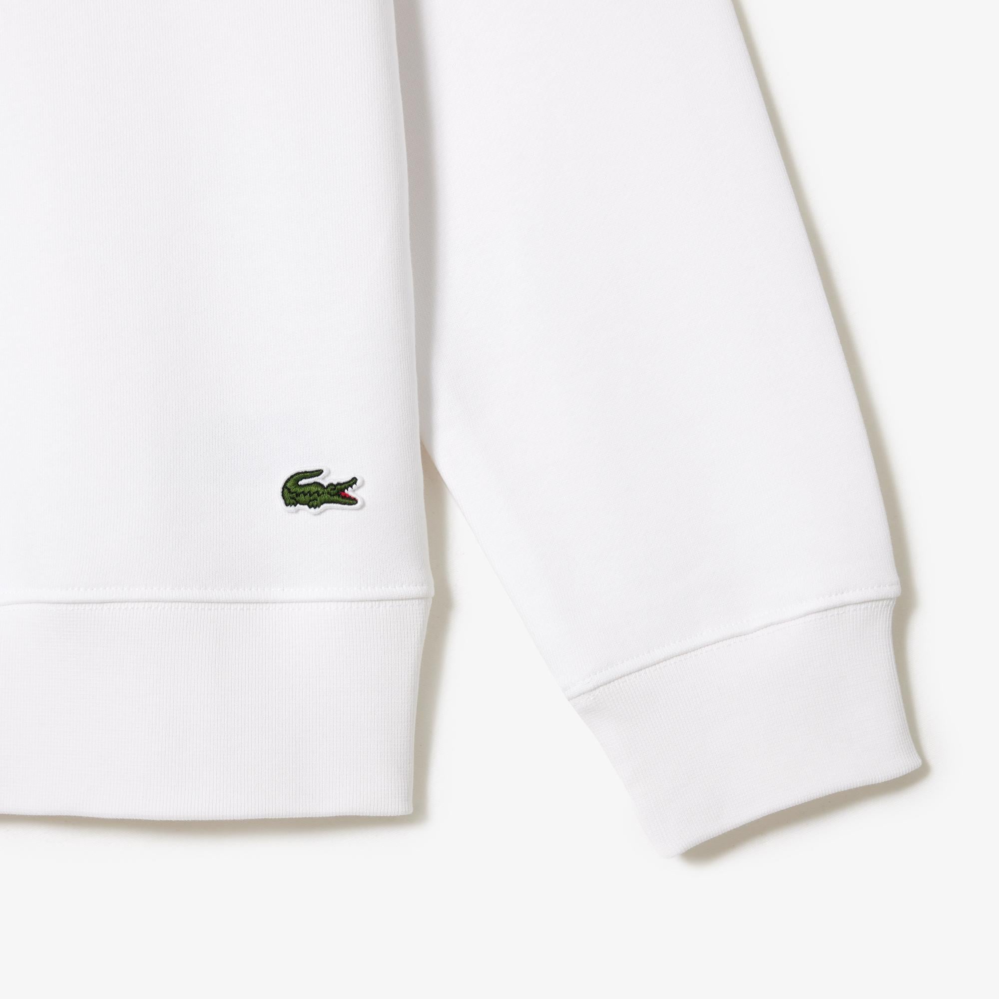 Erkek Classic Fit Bisiklet Yaka Baskılı Beyaz Sweatshirt