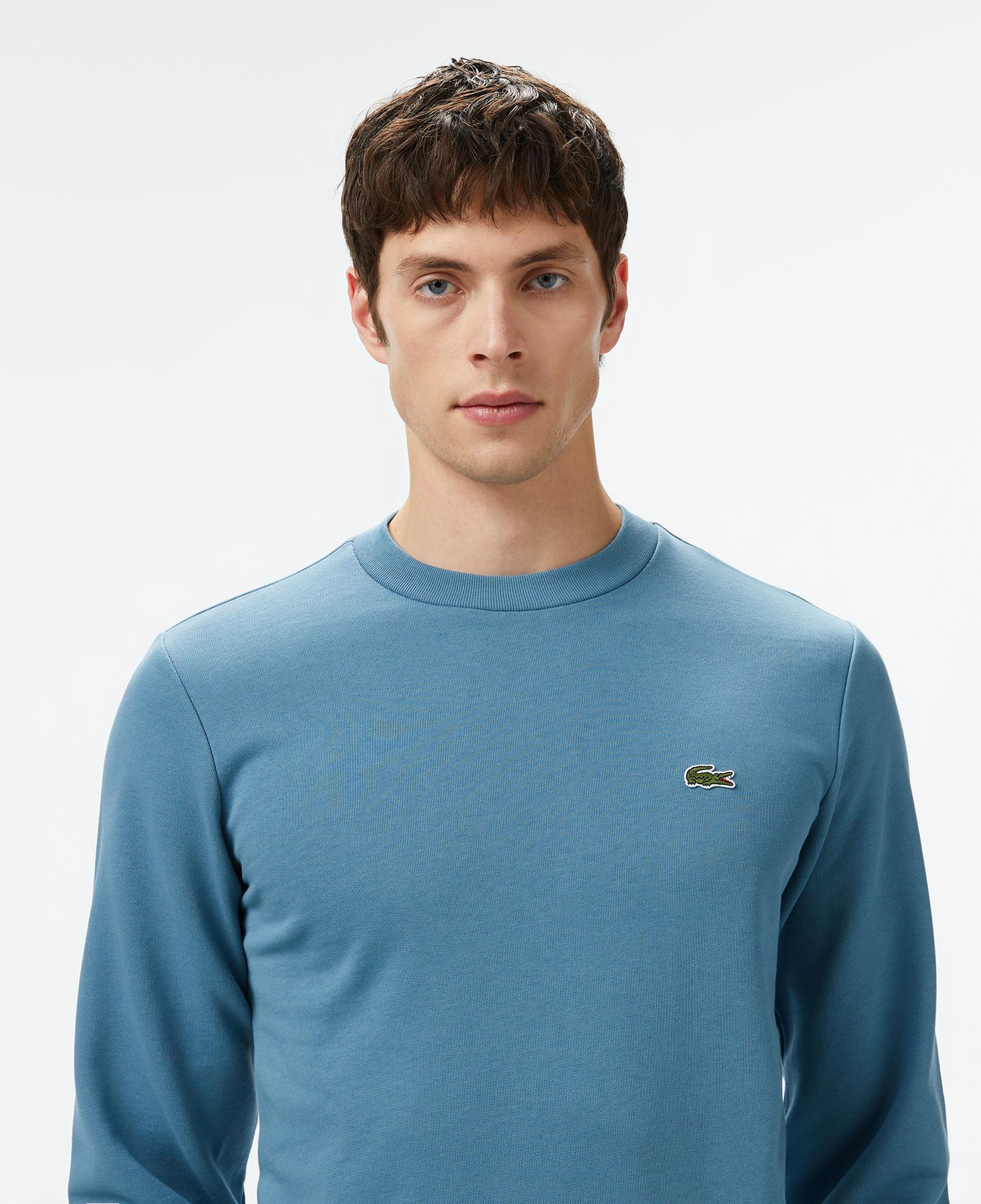 Erkek Classic Fit Bisiklet Yaka Mavi Sweatshirt
