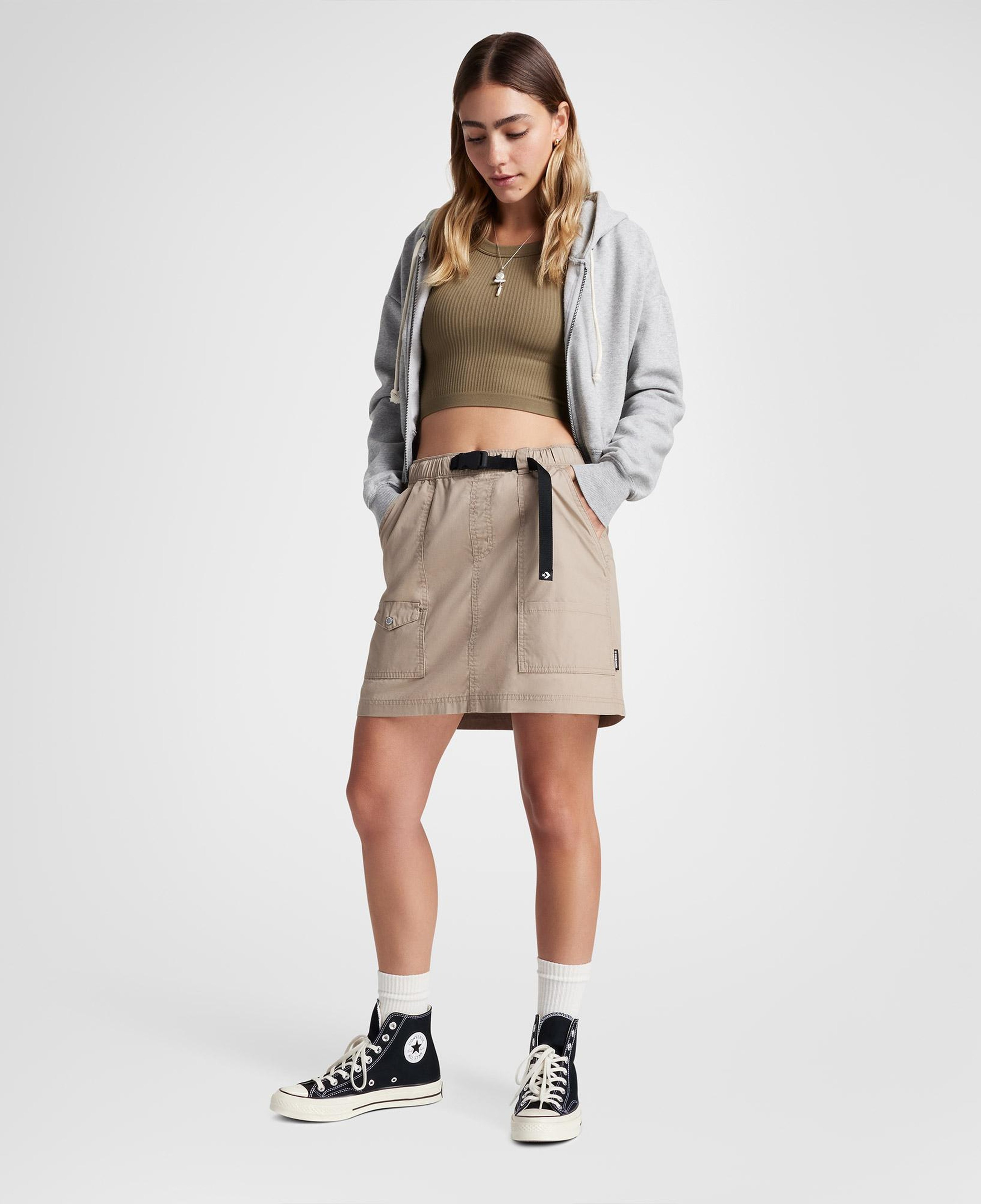 Converse Harbor Mini Skirt Kadın Kahverengi Etek