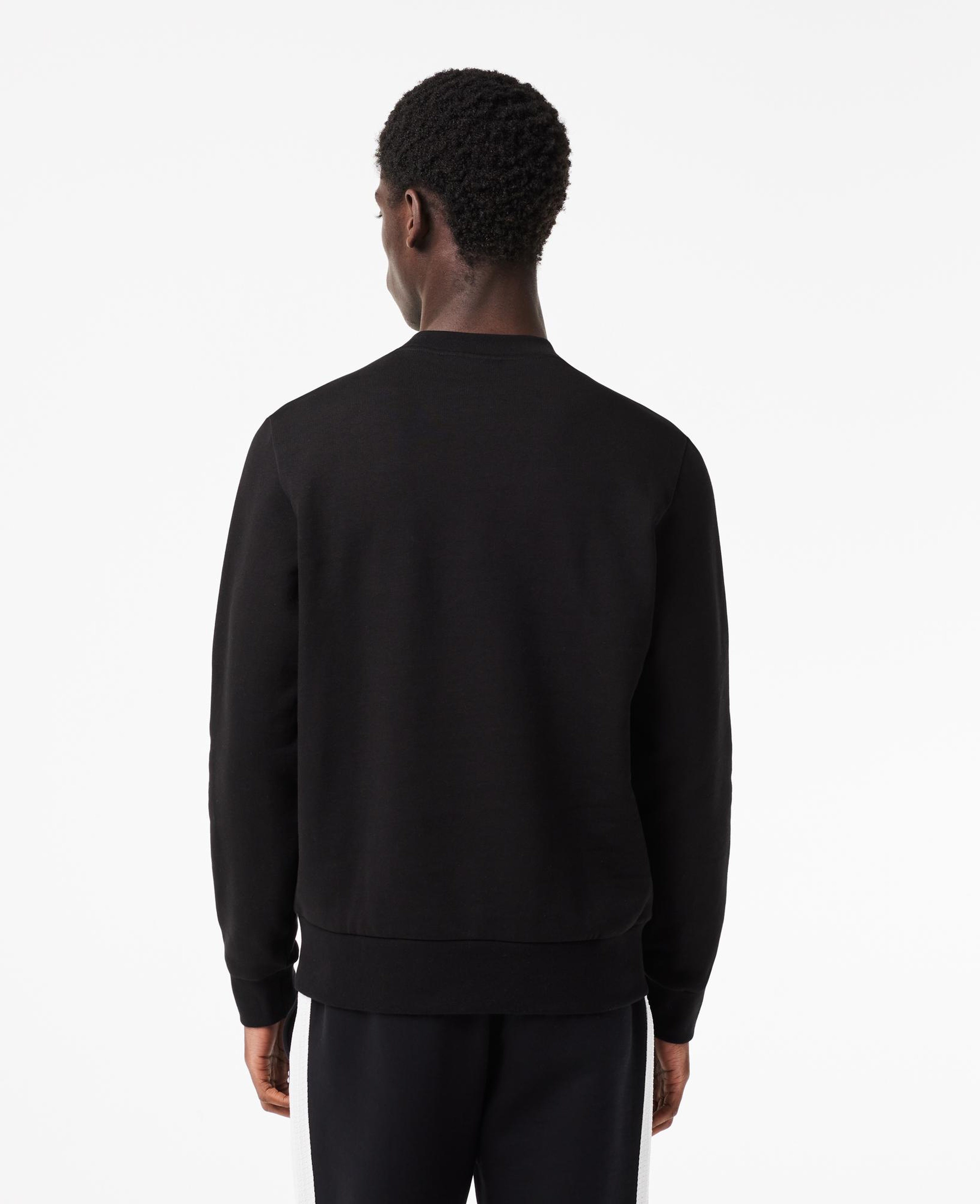 Erkek Classic Fit Bisiklet Yaka Organik Pamuk Siyah Sweatshirt