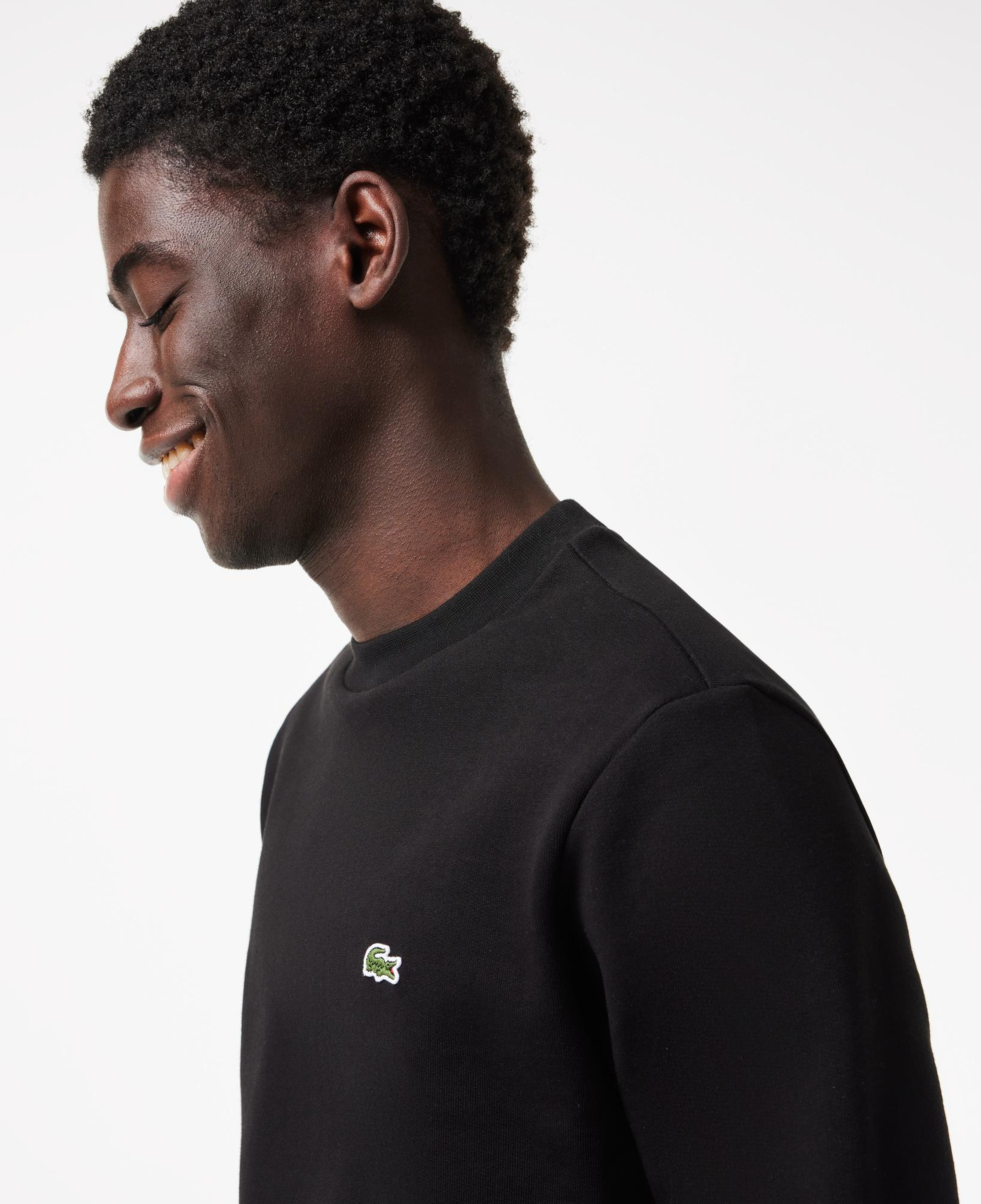 Erkek Classic Fit Bisiklet Yaka Organik Pamuk Siyah Sweatshirt