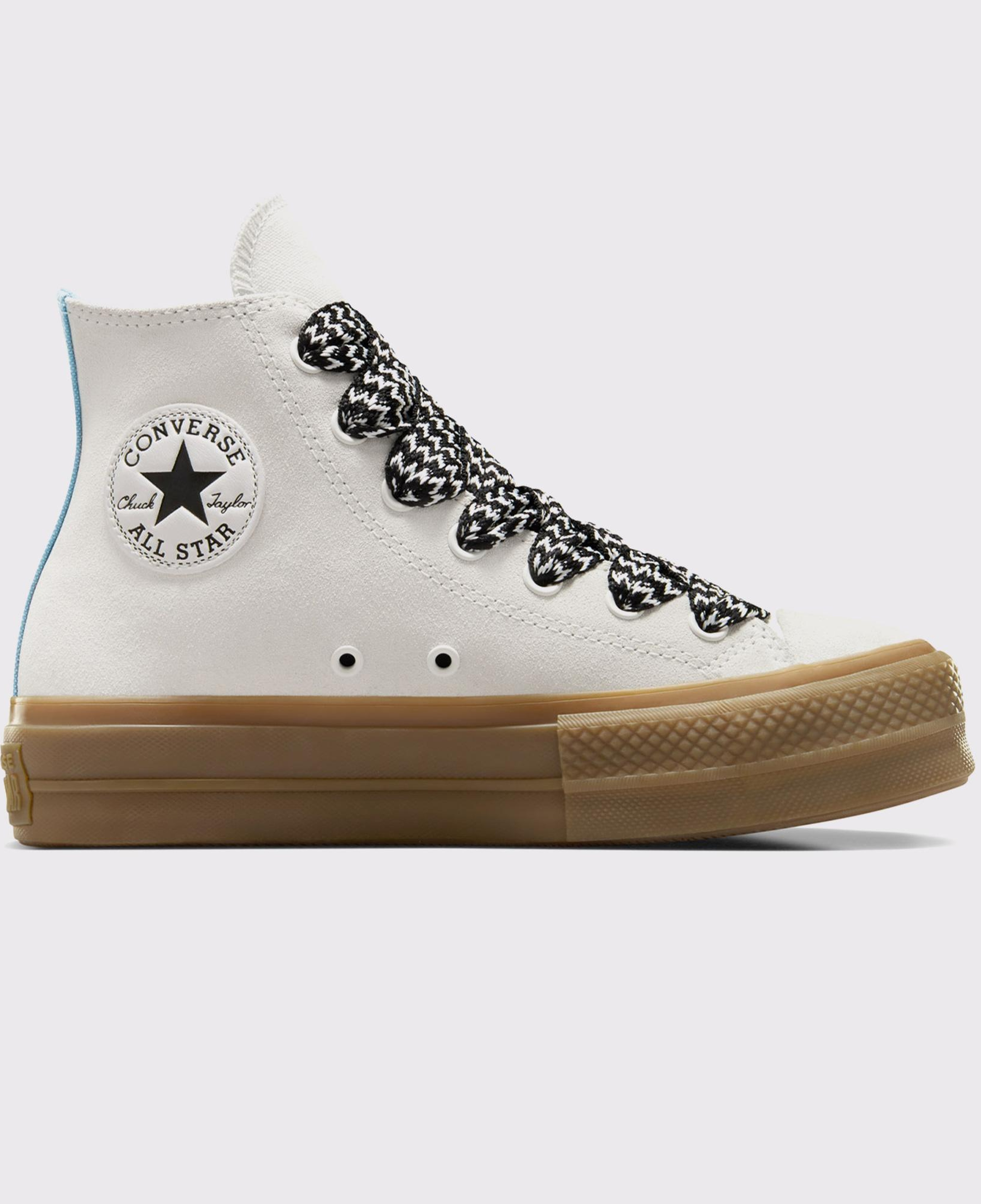 Converse Chuck Taylor All Star Lift Kadın Krem Süet Platform Deri Sneaker