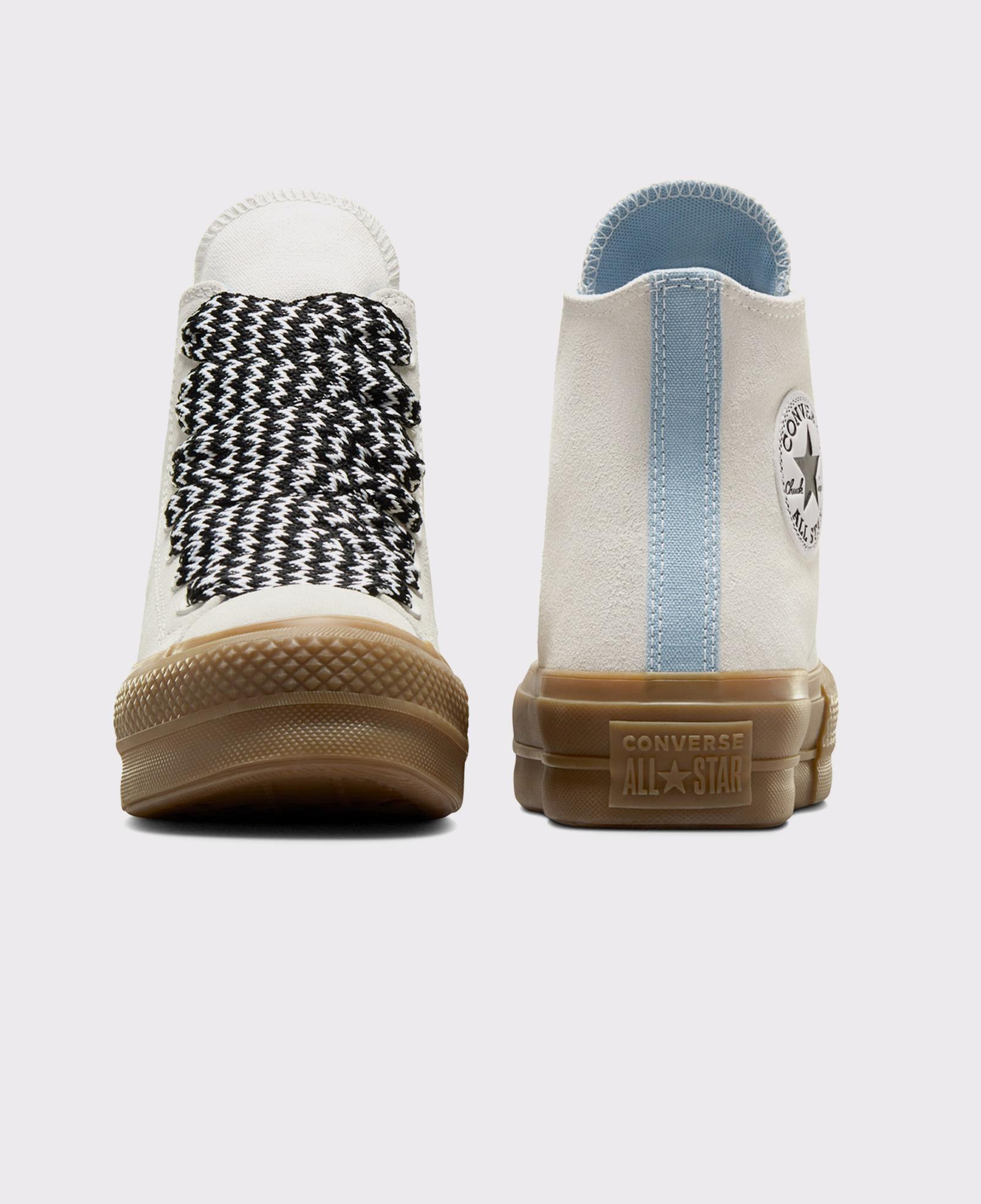Converse Chuck Taylor All Star Lift Kadın Krem Süet Platform Deri Sneaker
