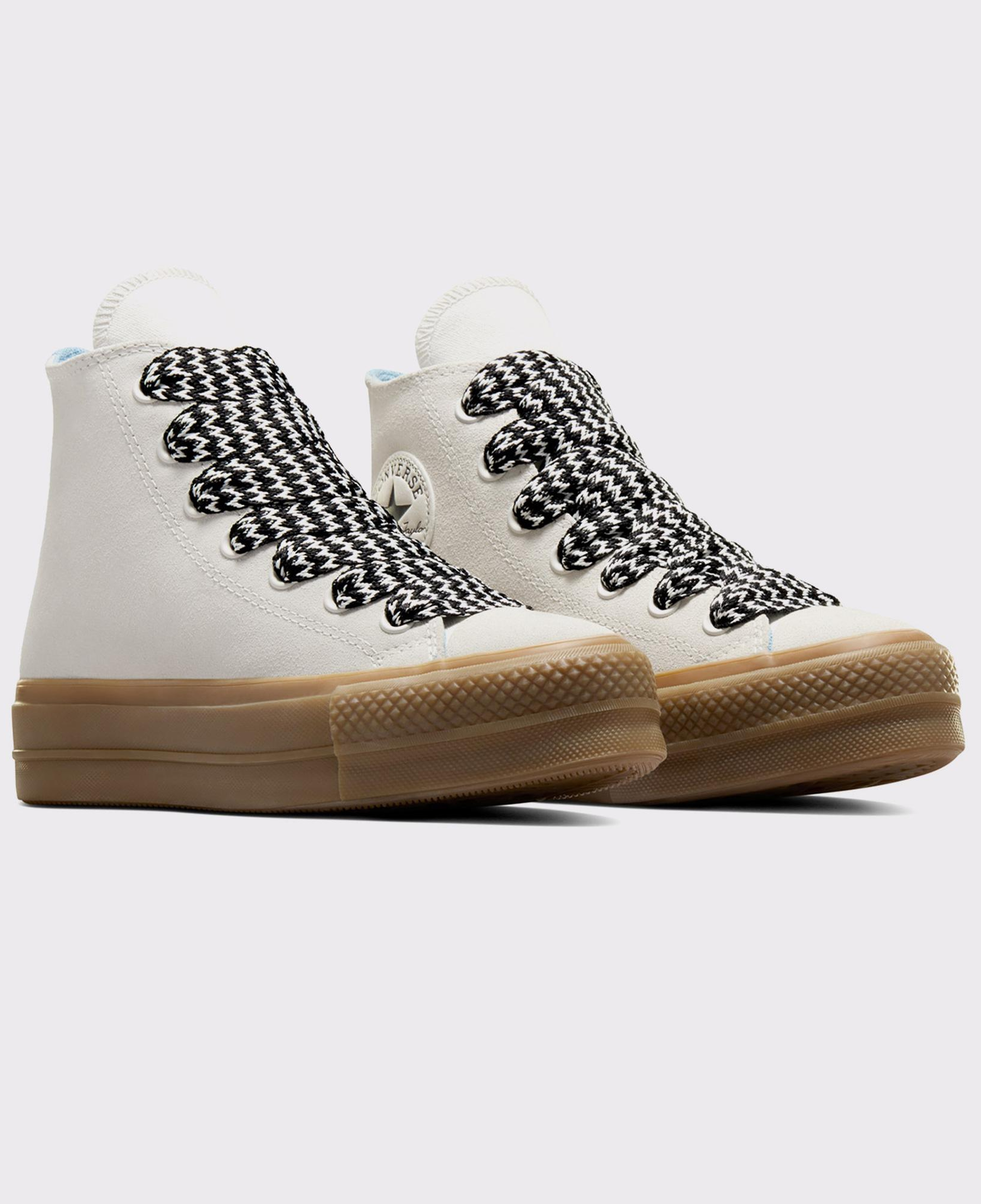Converse Chuck Taylor All Star Lift Kadın Krem Süet Platform Deri Sneaker