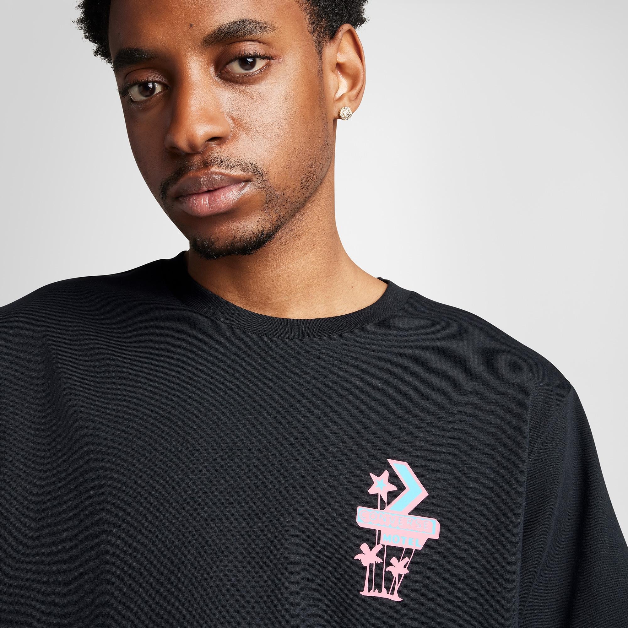 Converse Motel Erkek Siyah T-Shirt