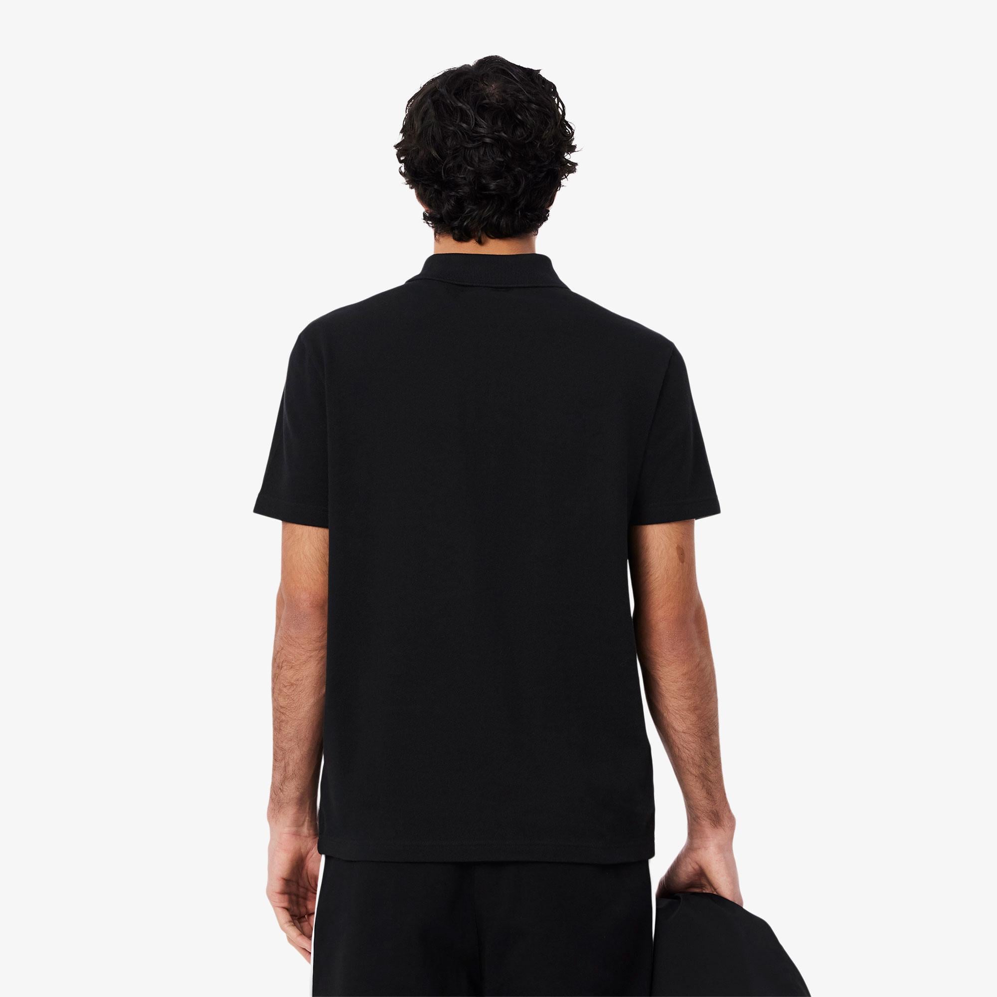 L.12.12 Erkek Classic Fit Siyah Polo