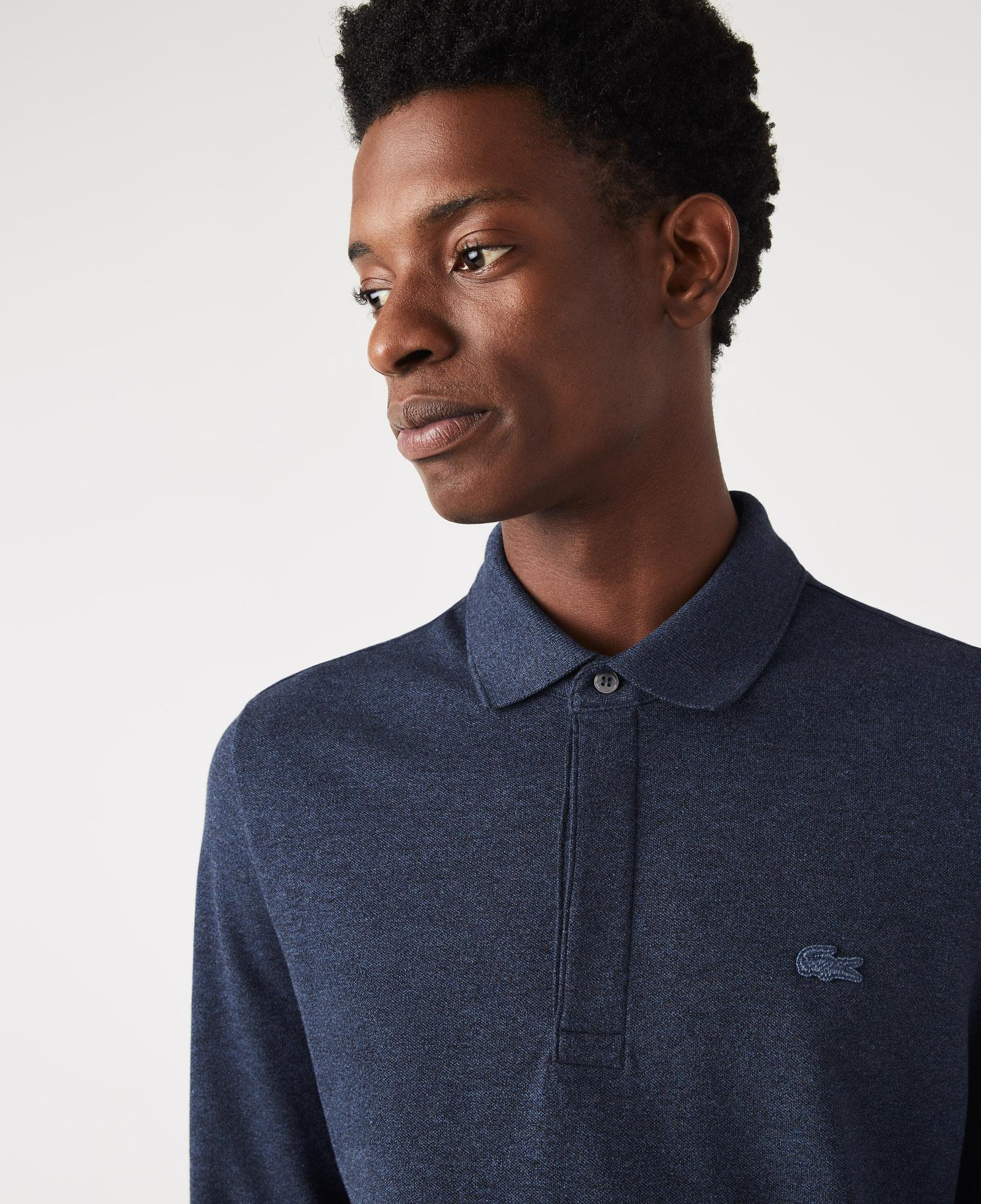 Erkek Regular Fit Uzun Kollu Lacivert Paris Polo