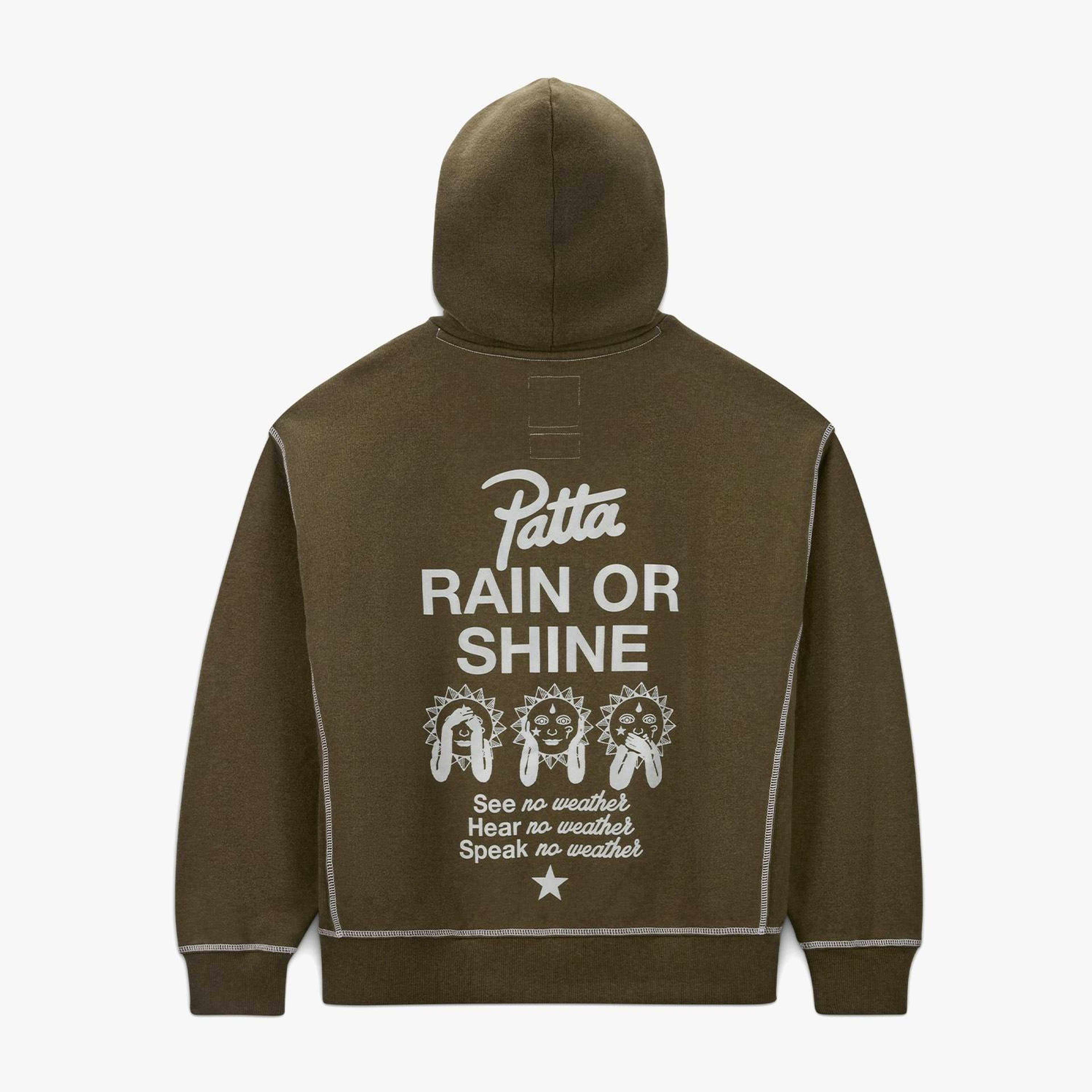 Converse x Patta Nakışlı Unisex Haki Hoodie