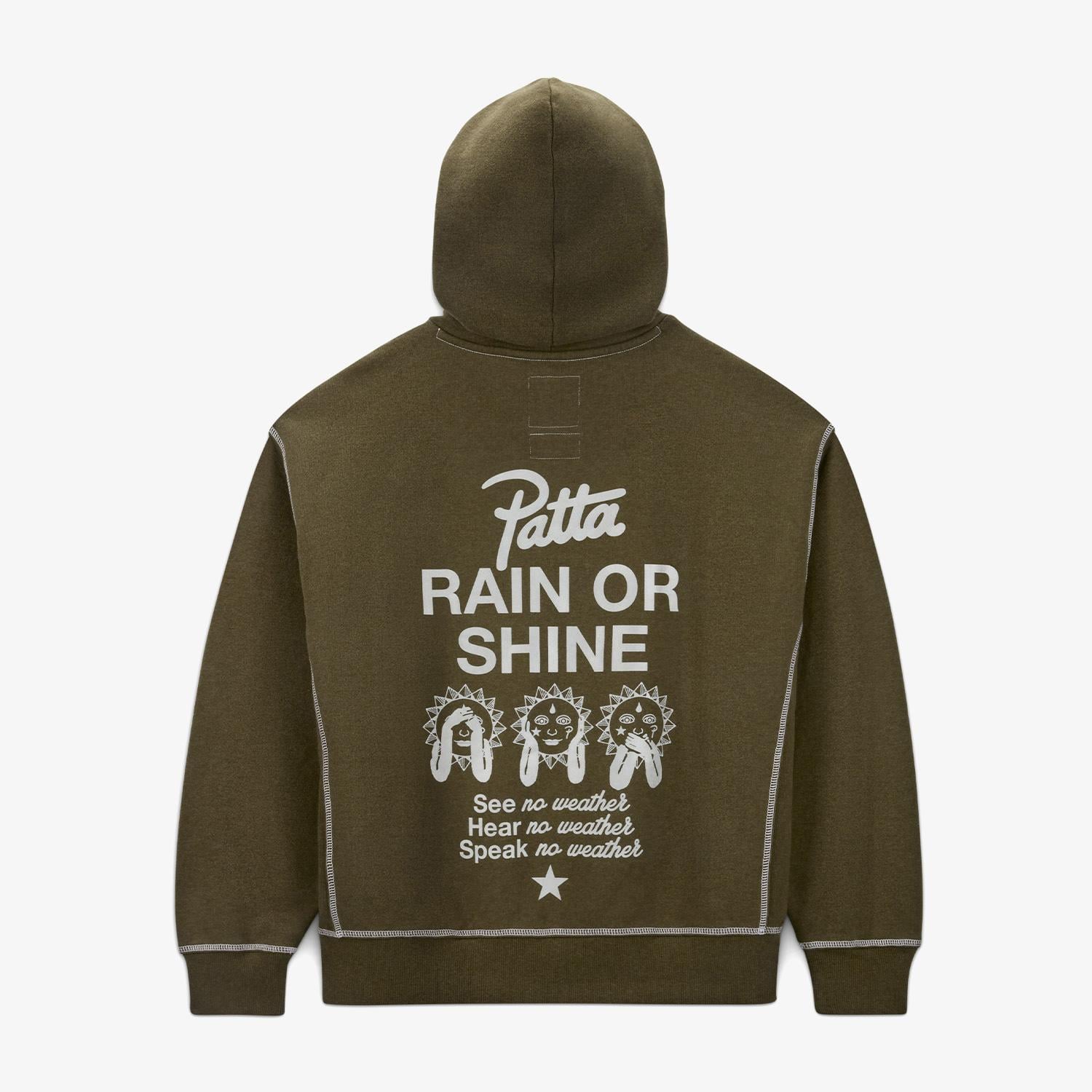 Converse x Patta Nakışlı Unisex Haki Hoodie