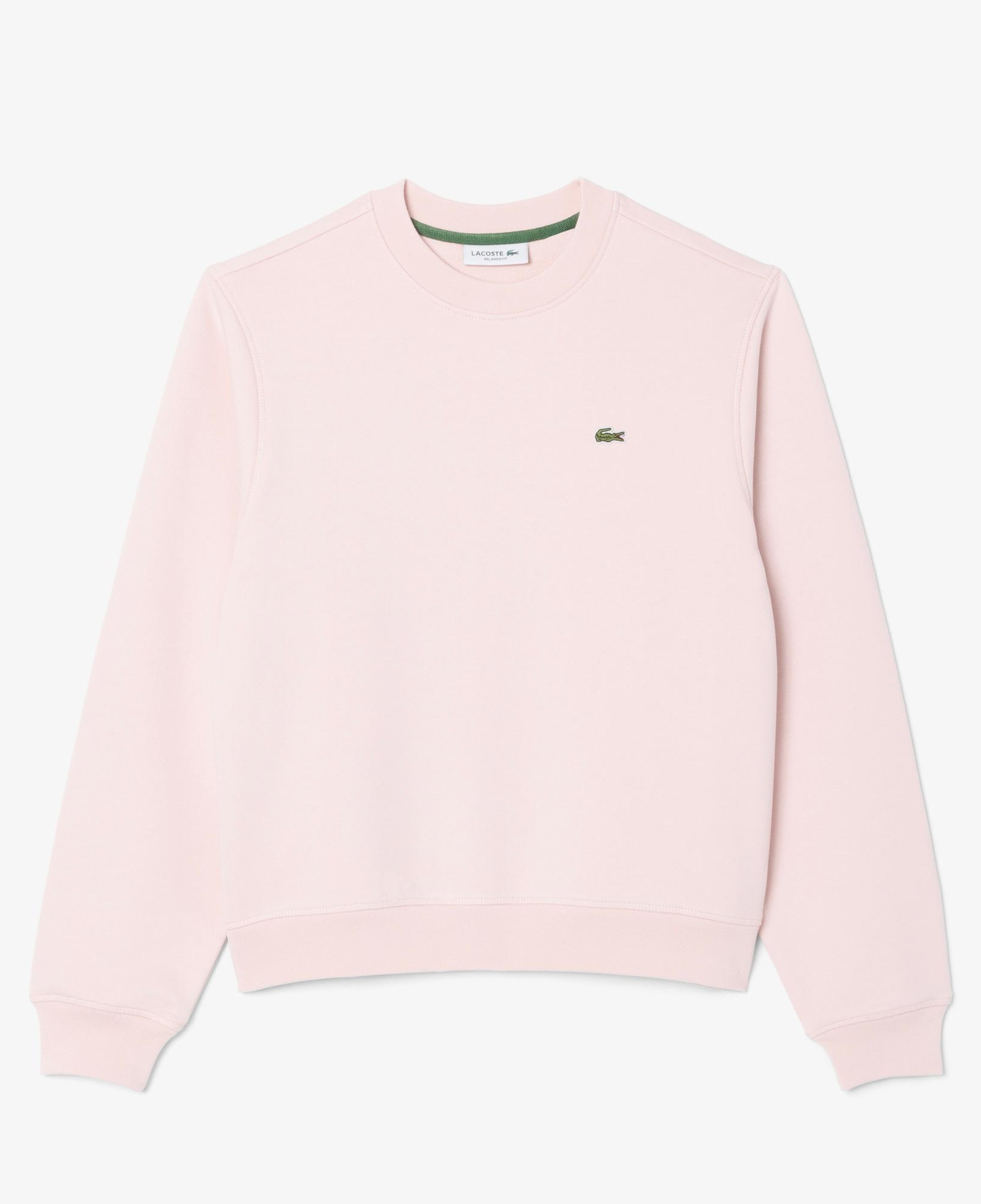 Lacoste Relaxed Fit Bisiklet Yaka Kadın Pembe Sweatshirt