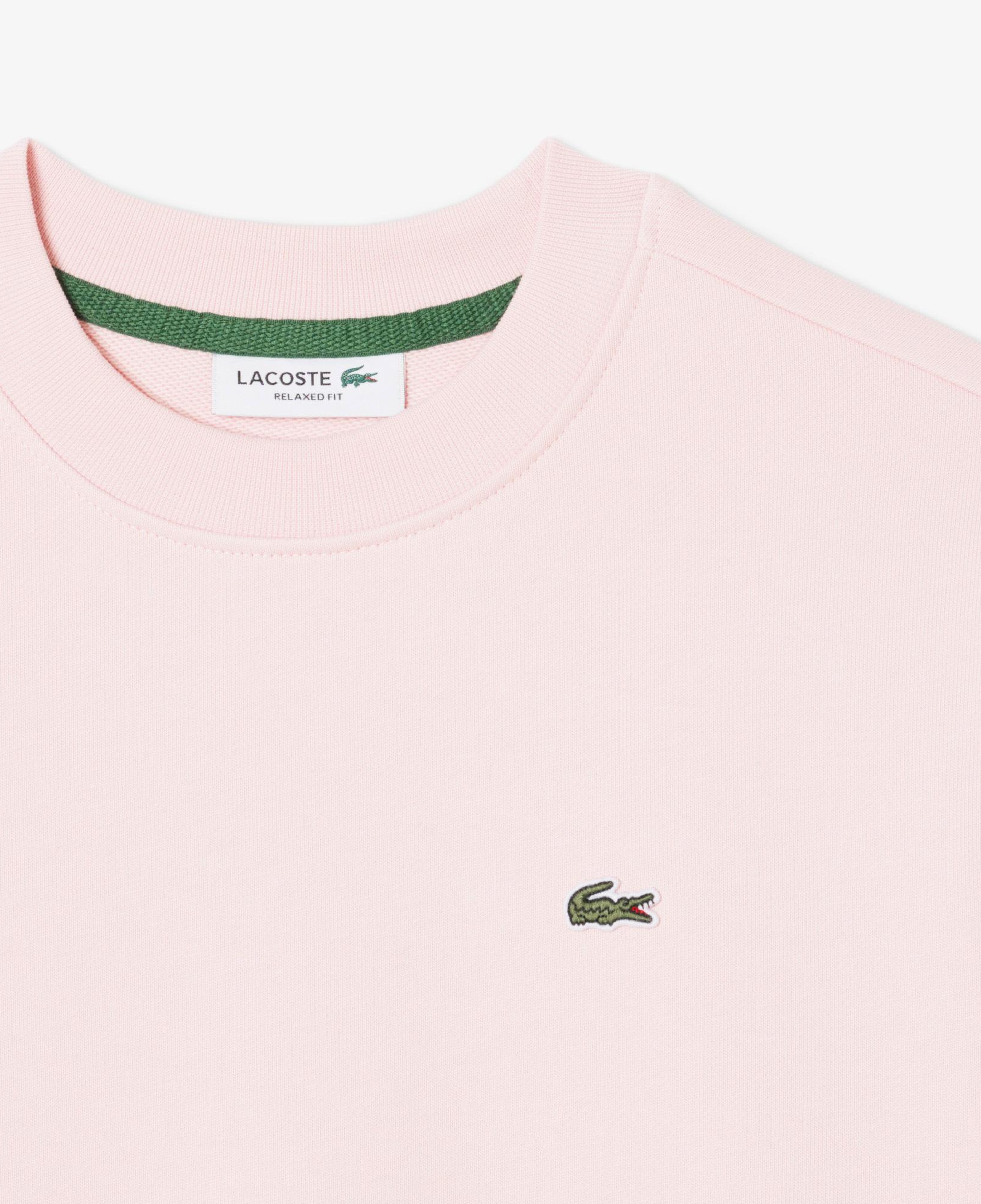 Lacoste Relaxed Fit Bisiklet Yaka Kadın Pembe Sweatshirt